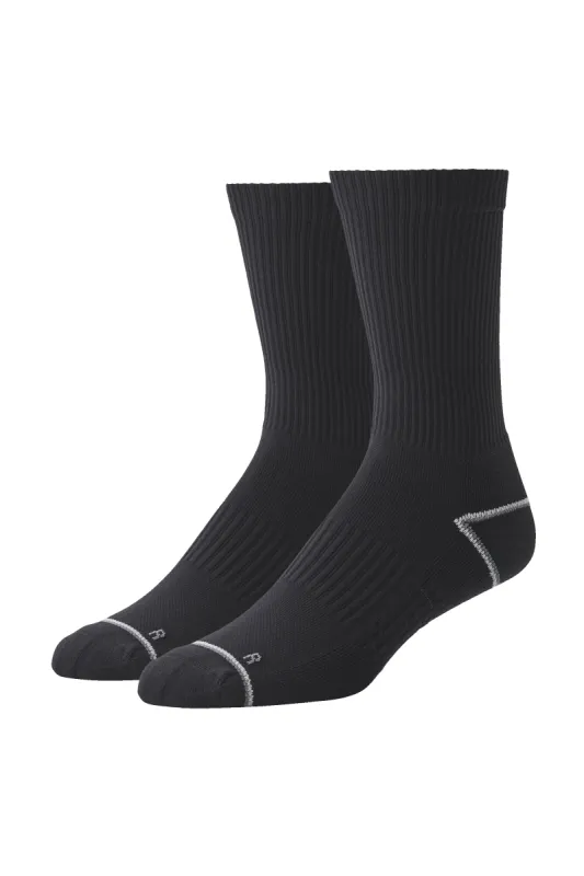 AIRKNITˣ Crew Sock True Black Monument sold by Mack Weldon