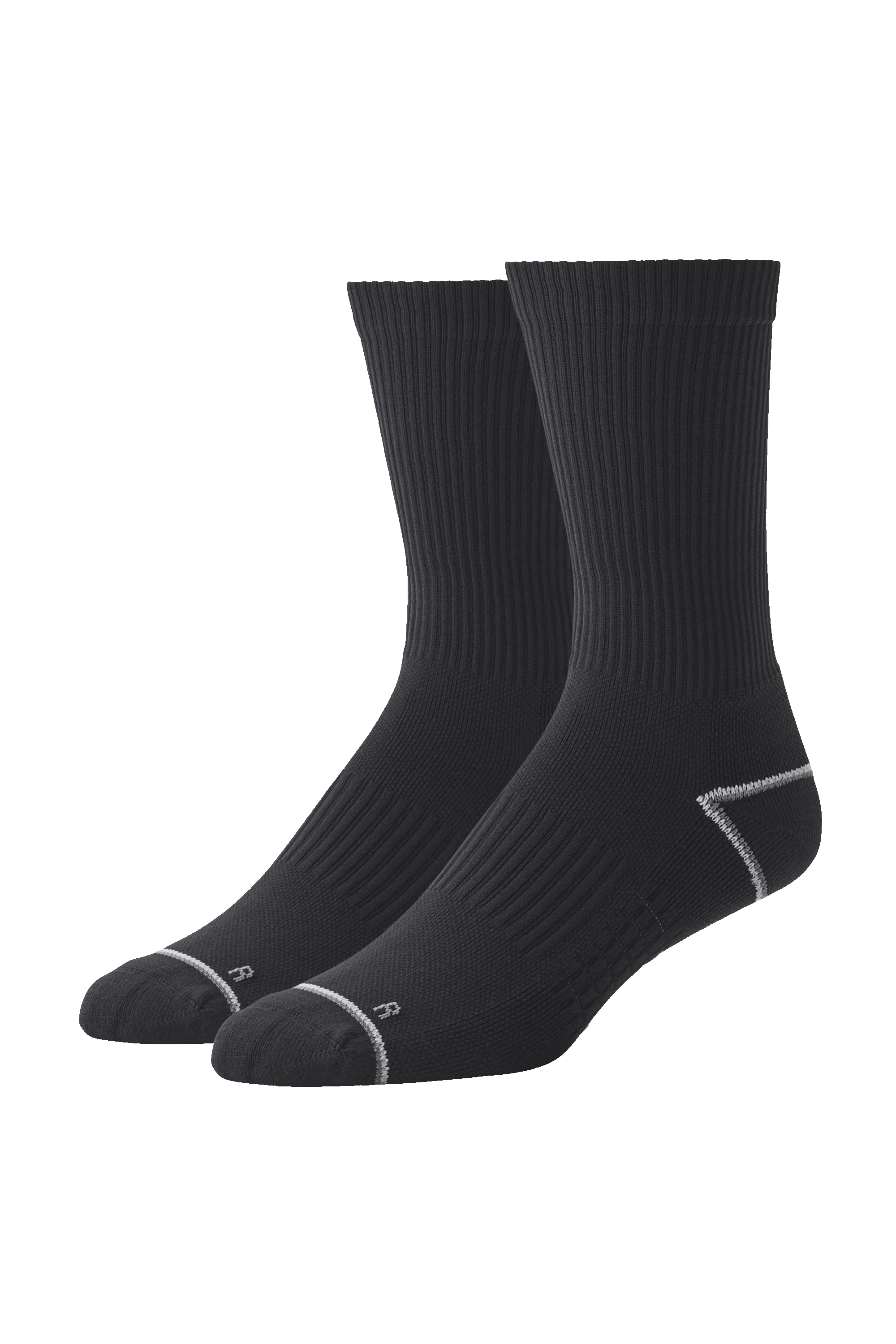 AIRKNITˣ Crew Sock True Black Monument sold by Mack Weldon