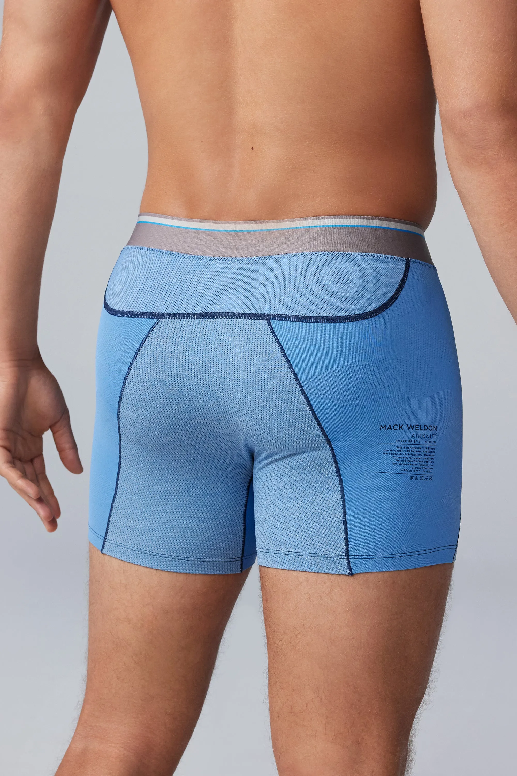 AIRKNITˣ Boxer Brief True Black Herringboned sold by Mack Weldon product image thumbnail 5