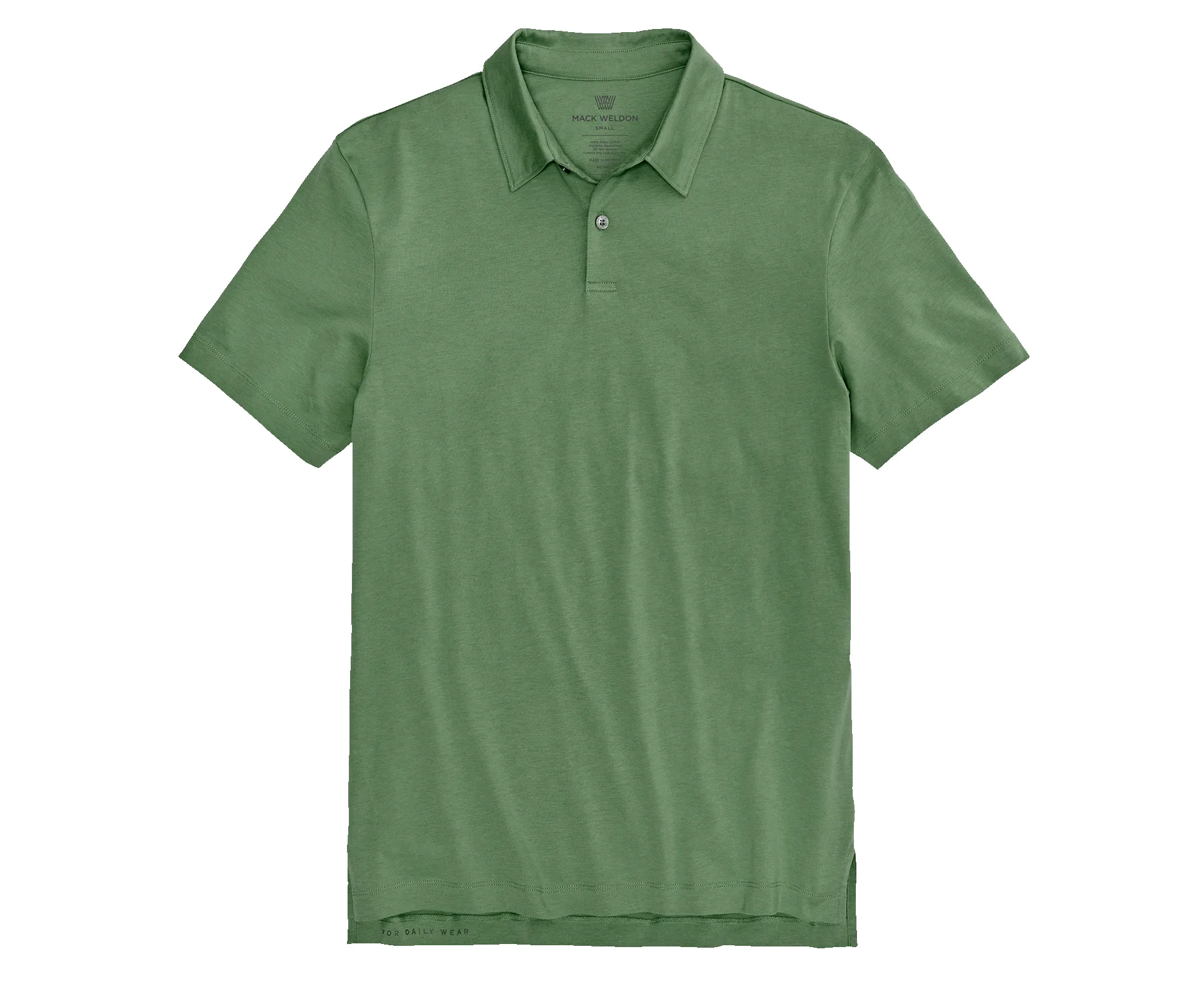 Pima T-Shirt Polo Moss sold by Mack Weldon
