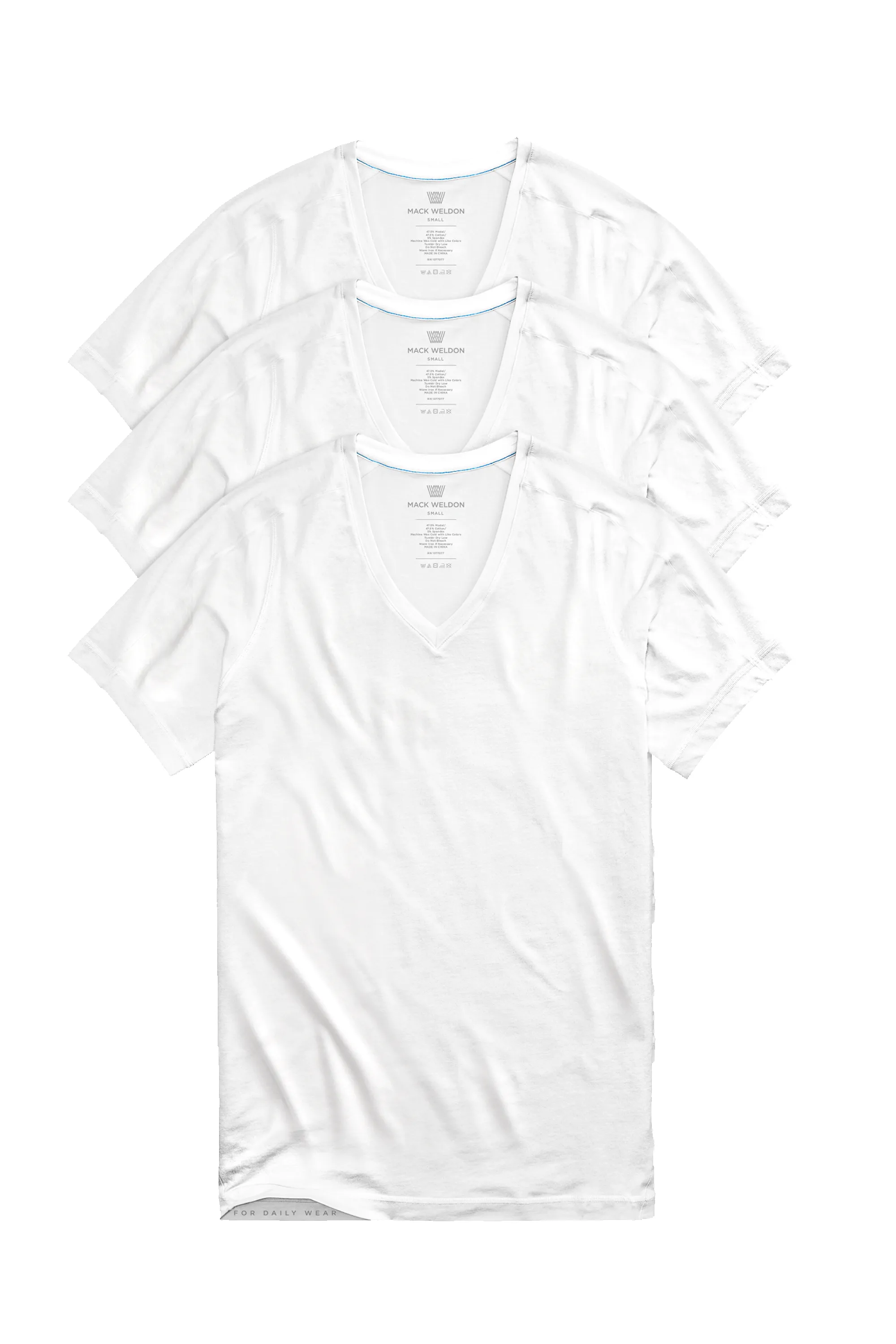 3-Pack 18-Hour Jersey V-Neck Undershirt Bright White sold by Mack Weldon