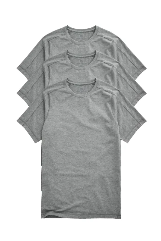 3-Pack 18-Hour Jersey Crew Neck Undershirt Grey Heather sold by Mack Weldon