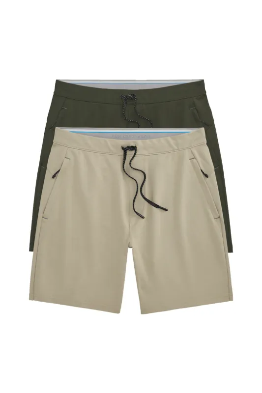 2-Pack Atlas Short Shiitake / Dark Forest sold by Mack Weldon