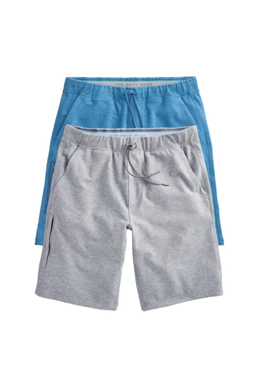2-Pack ACE Sweatshort Chambray Heather / Grey Heather sold by Mack Weldon
