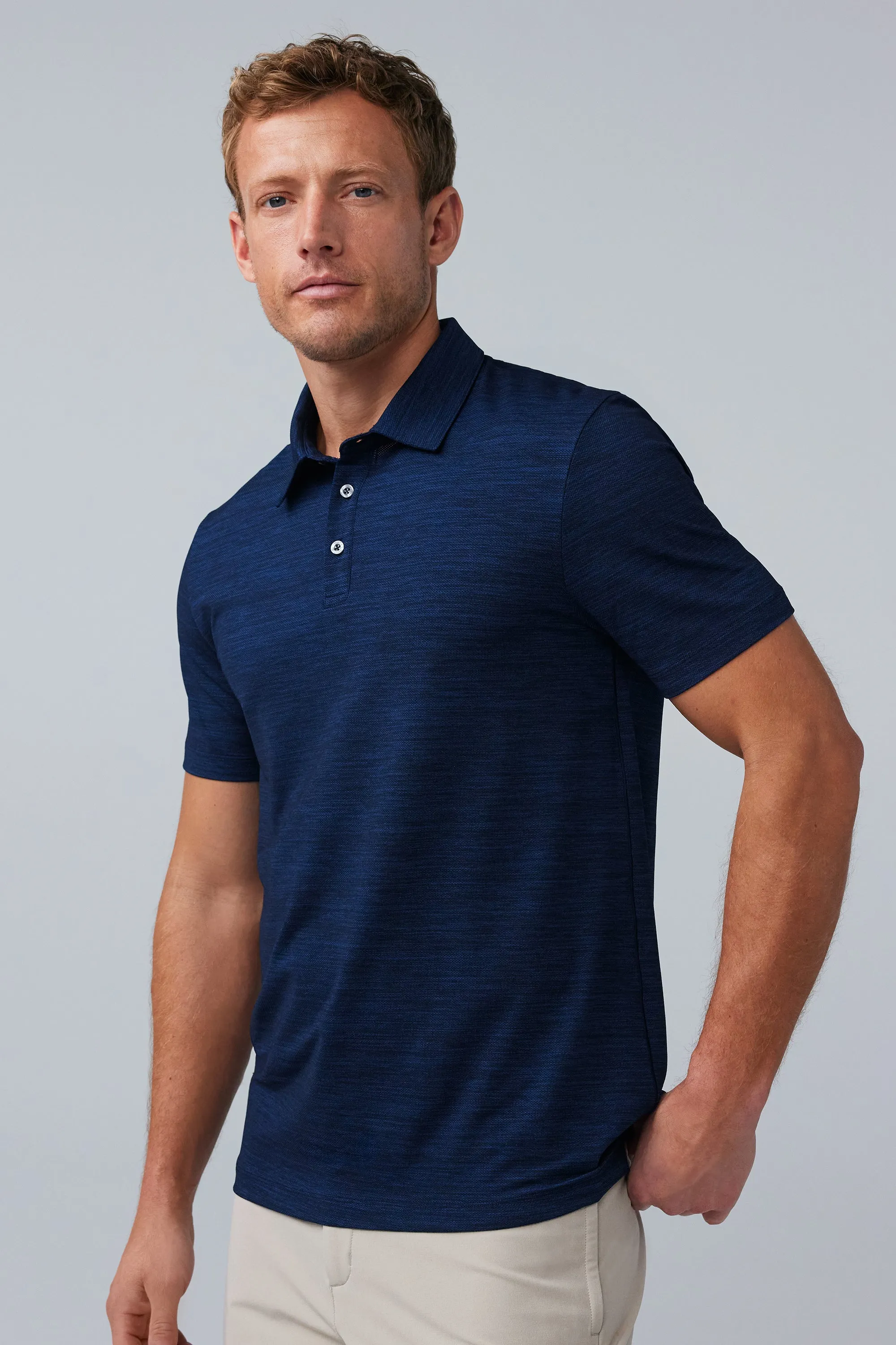 AIRKNITˣ Polo Total Eclipse Night Owl sold by Mack Weldon product image thumbnail 3