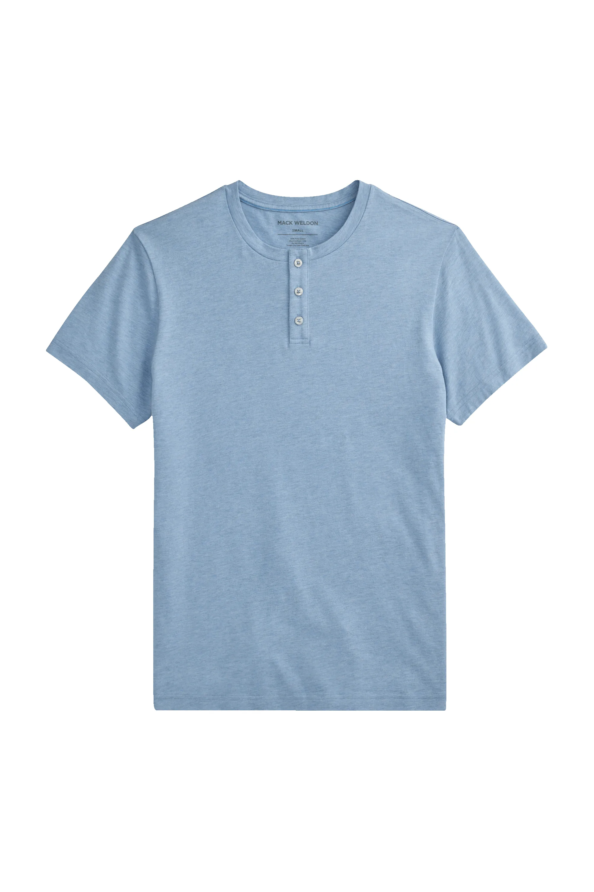 Pima Short Sleeve Henley Seaplane Heather sold by Mack Weldon