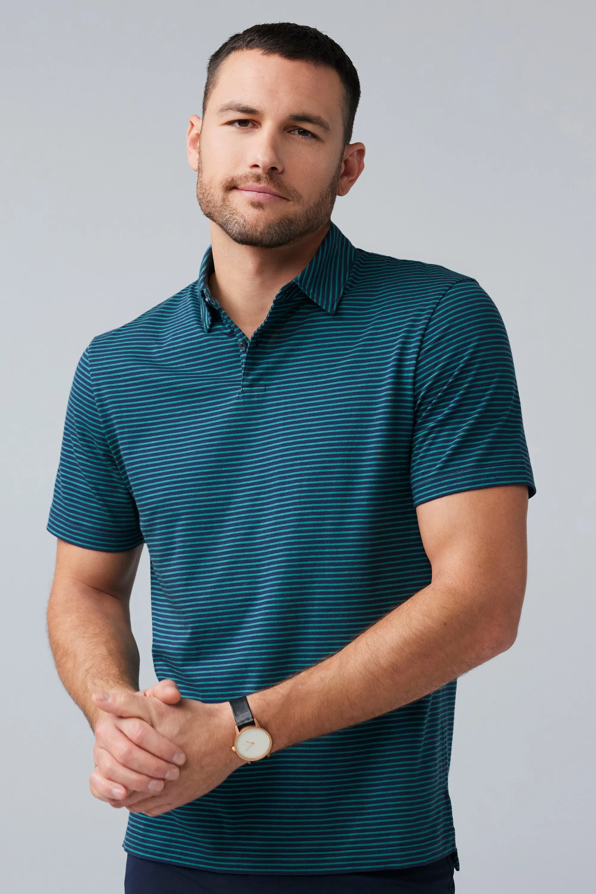 2-Pack Pima T-Shirt Polo Total Eclipse Blue / Bright White sold by Mack Weldon product image thumbnail 2