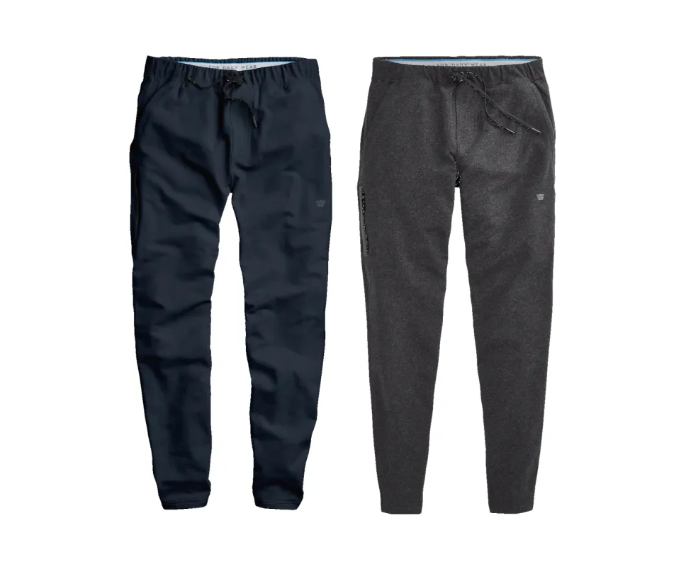 2-Pack ACE Sweatpant - Tall Total Eclipse / Charcoal Heather sold by Mack Weldon