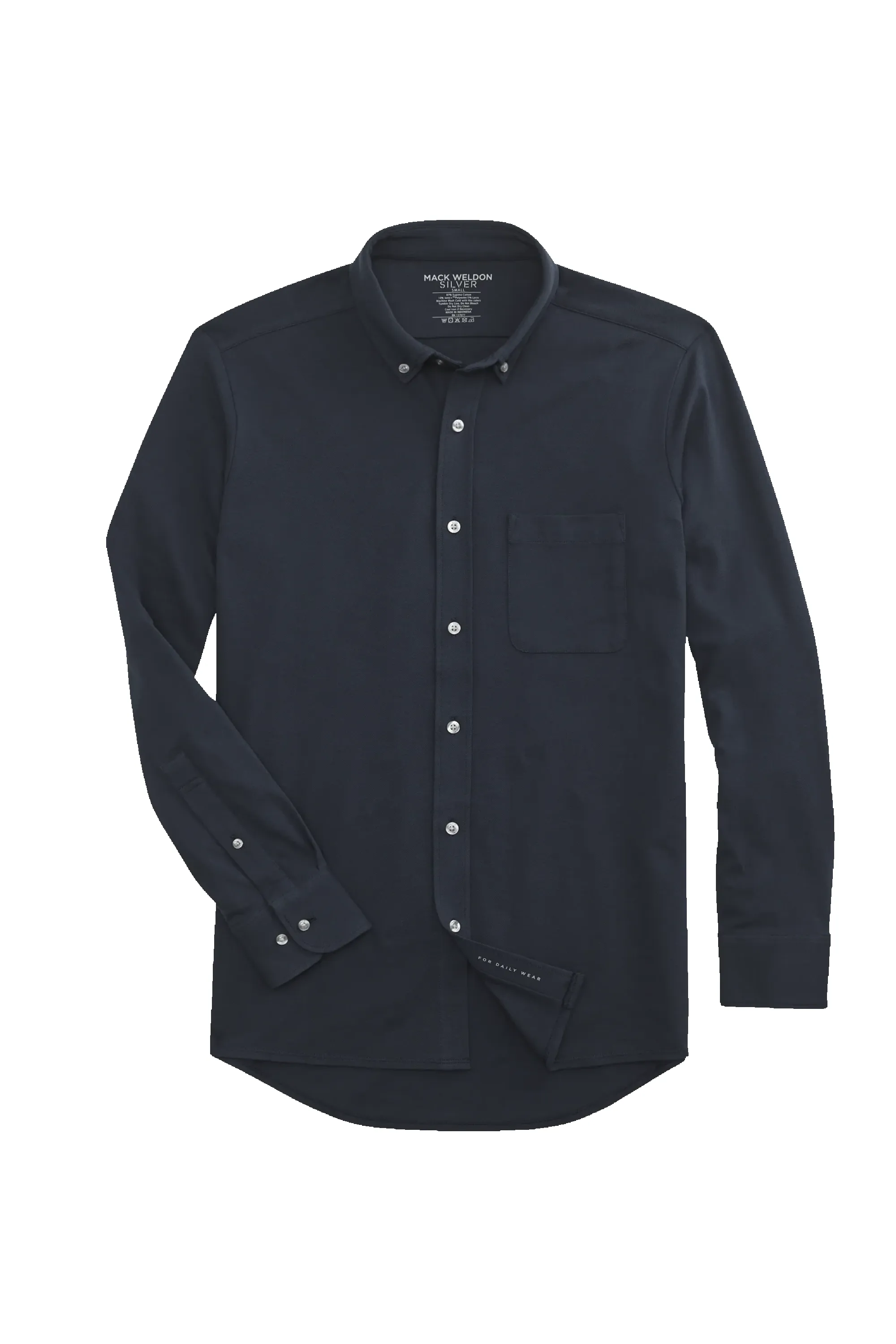 SILVER Pique Button Up sold by Mack Weldon