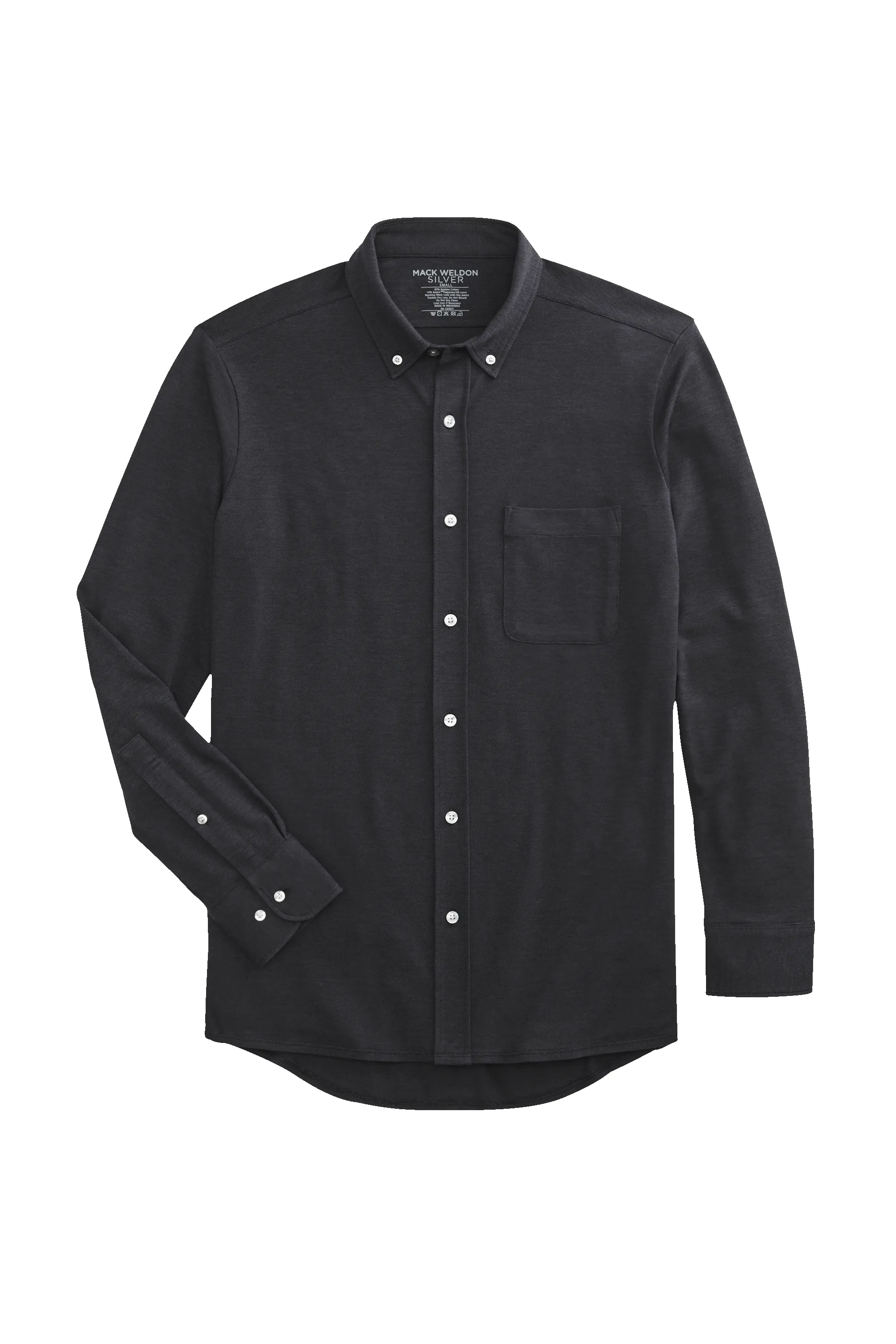 SILVER Pique Button Up sold by Mack Weldon product image thumbnail 2