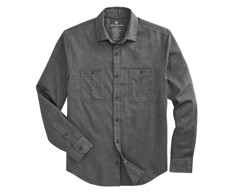 WARMKNIT Flannel Shirt Charcoal Heather sold by Mack Weldon