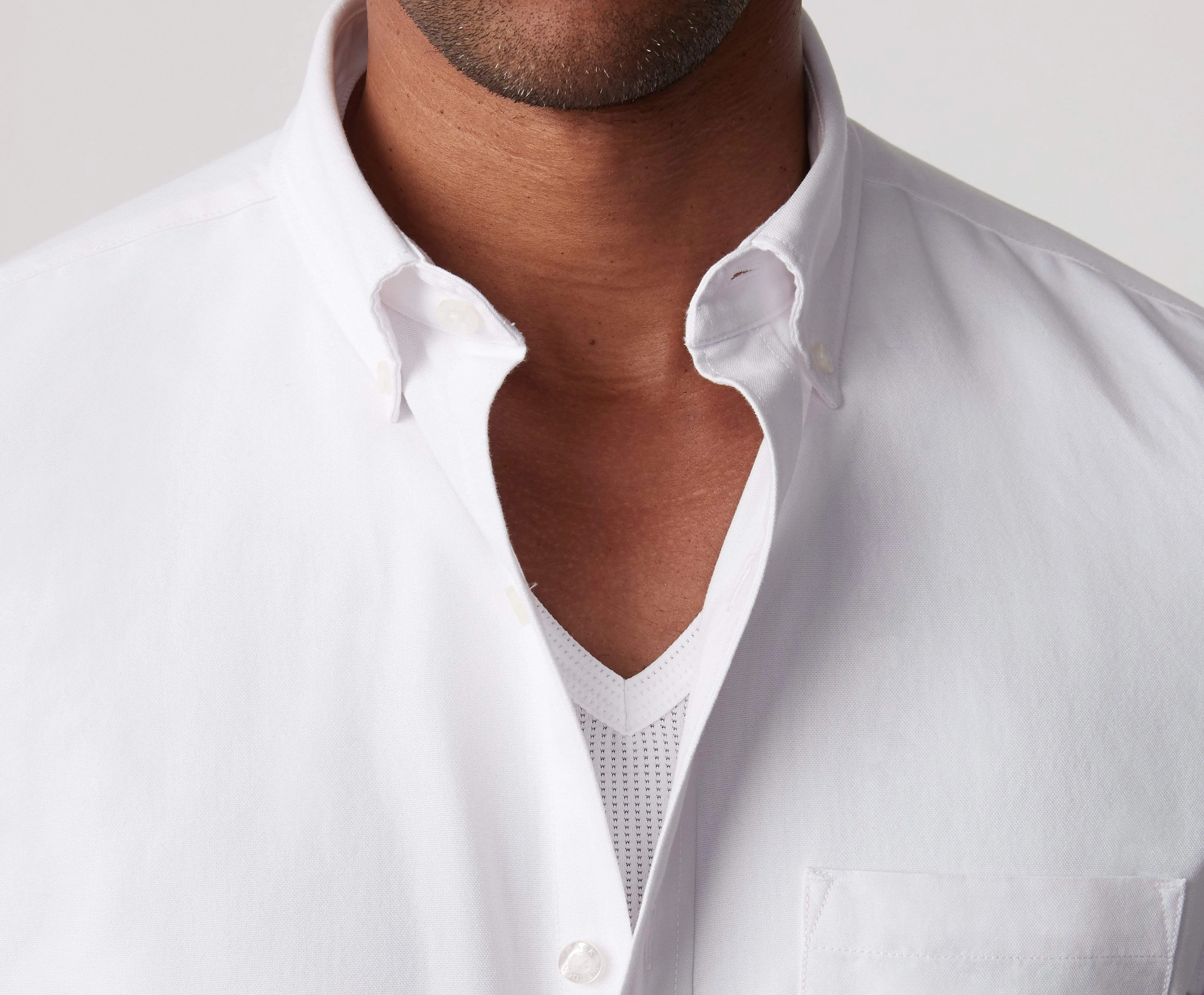 3-Pack AIRKNITˣ V-Neck Undershirt Bright White sold by Mack Weldon product image thumbnail 4