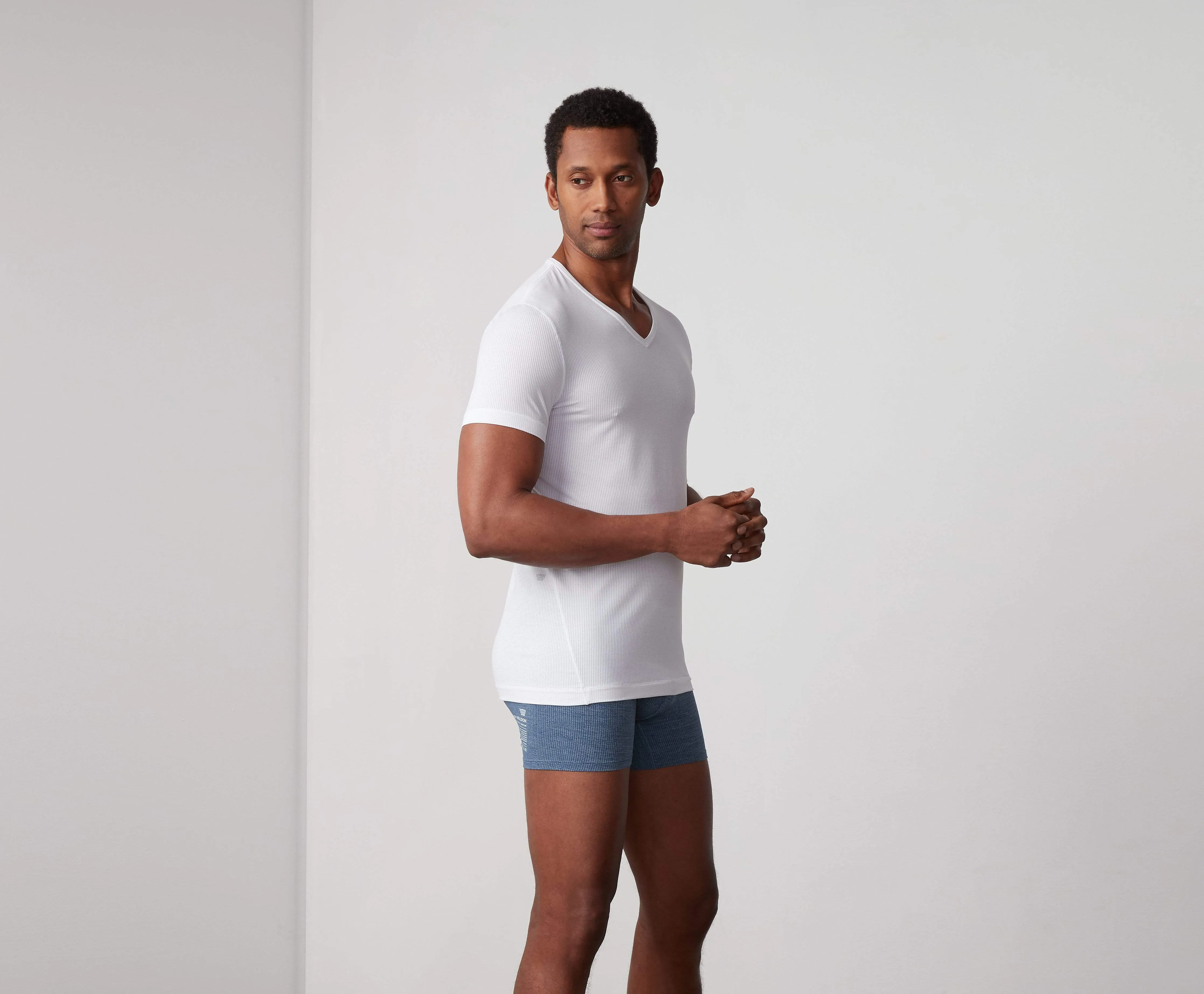 3-Pack AIRKNITˣ V-Neck Undershirt Bright White sold by Mack Weldon product image thumbnail 2