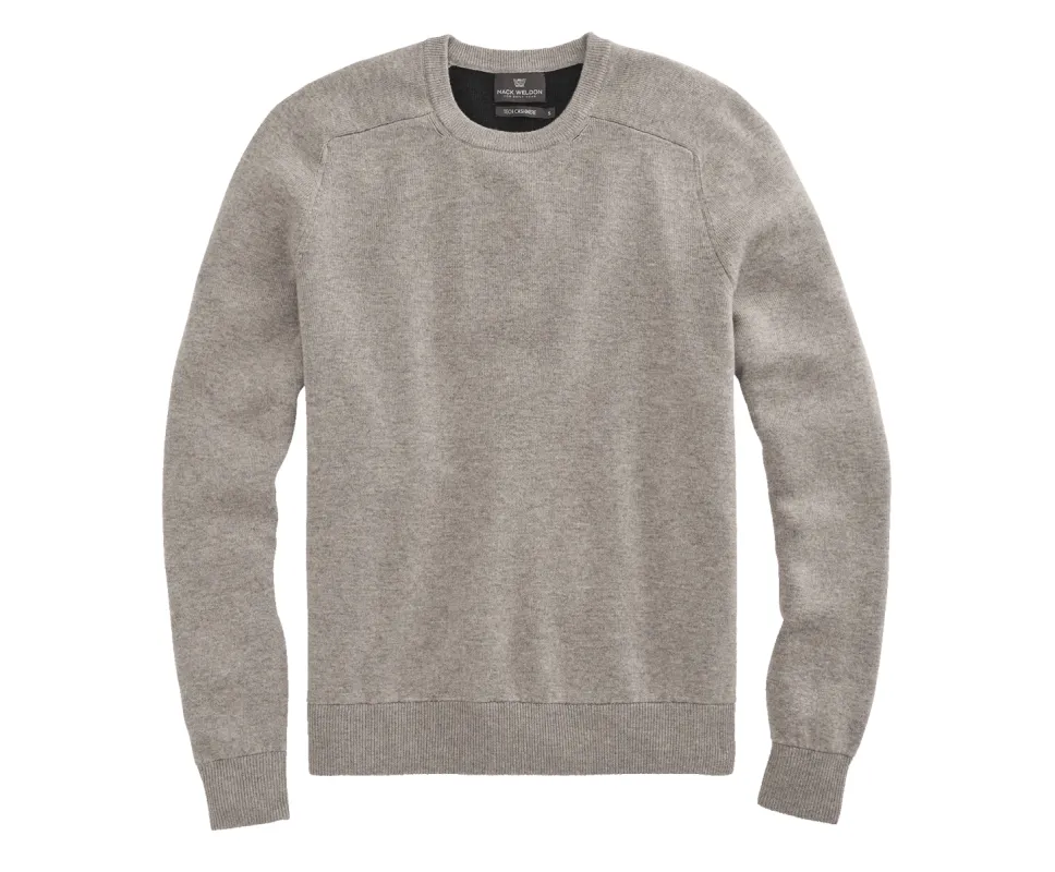 Tech Cashmere Crew Neck Sweater Walnut Heather sold by Mack Weldon