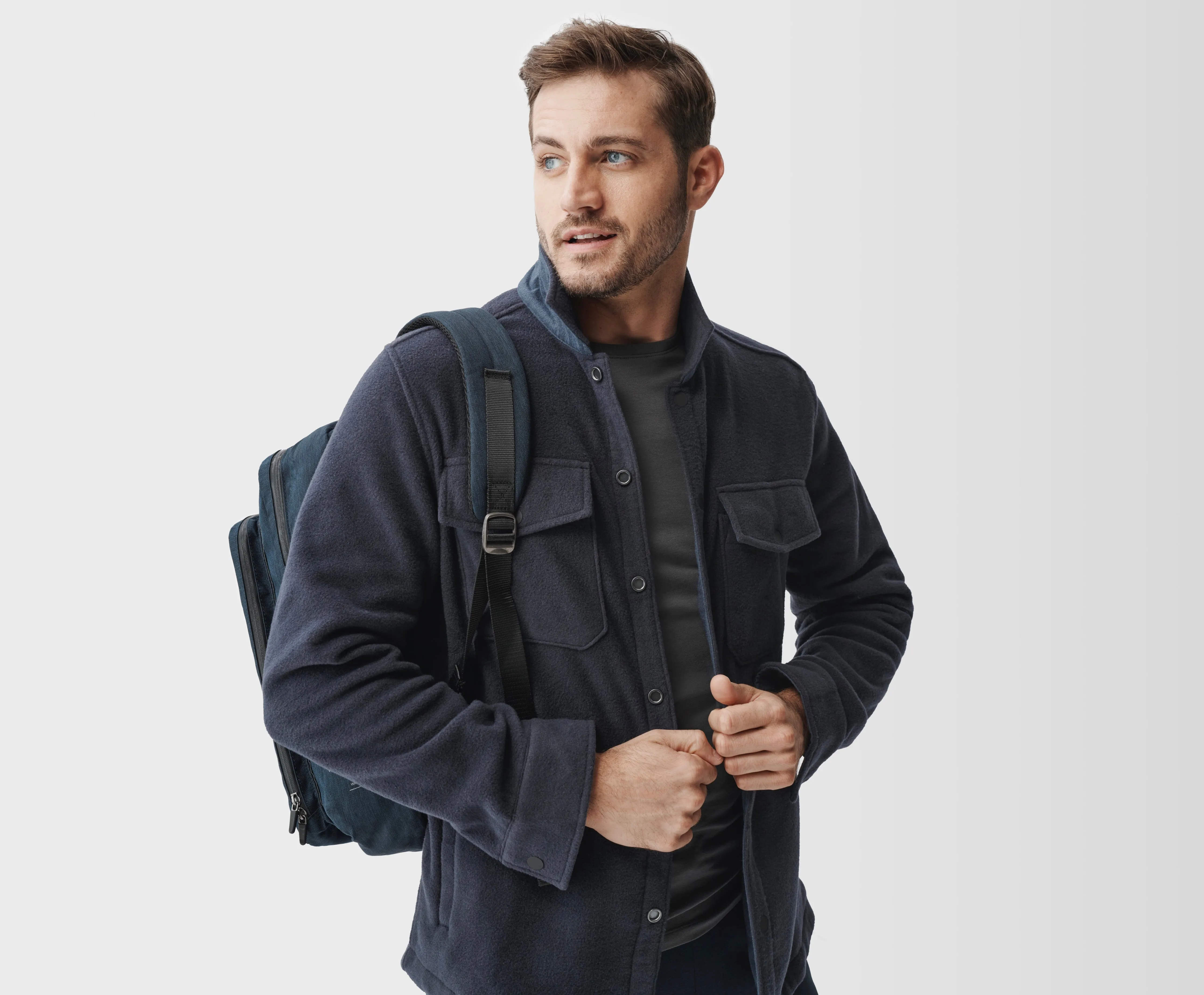 Merino Fleece Shirt Jacket sold by Mack Weldon product image thumbnail 2