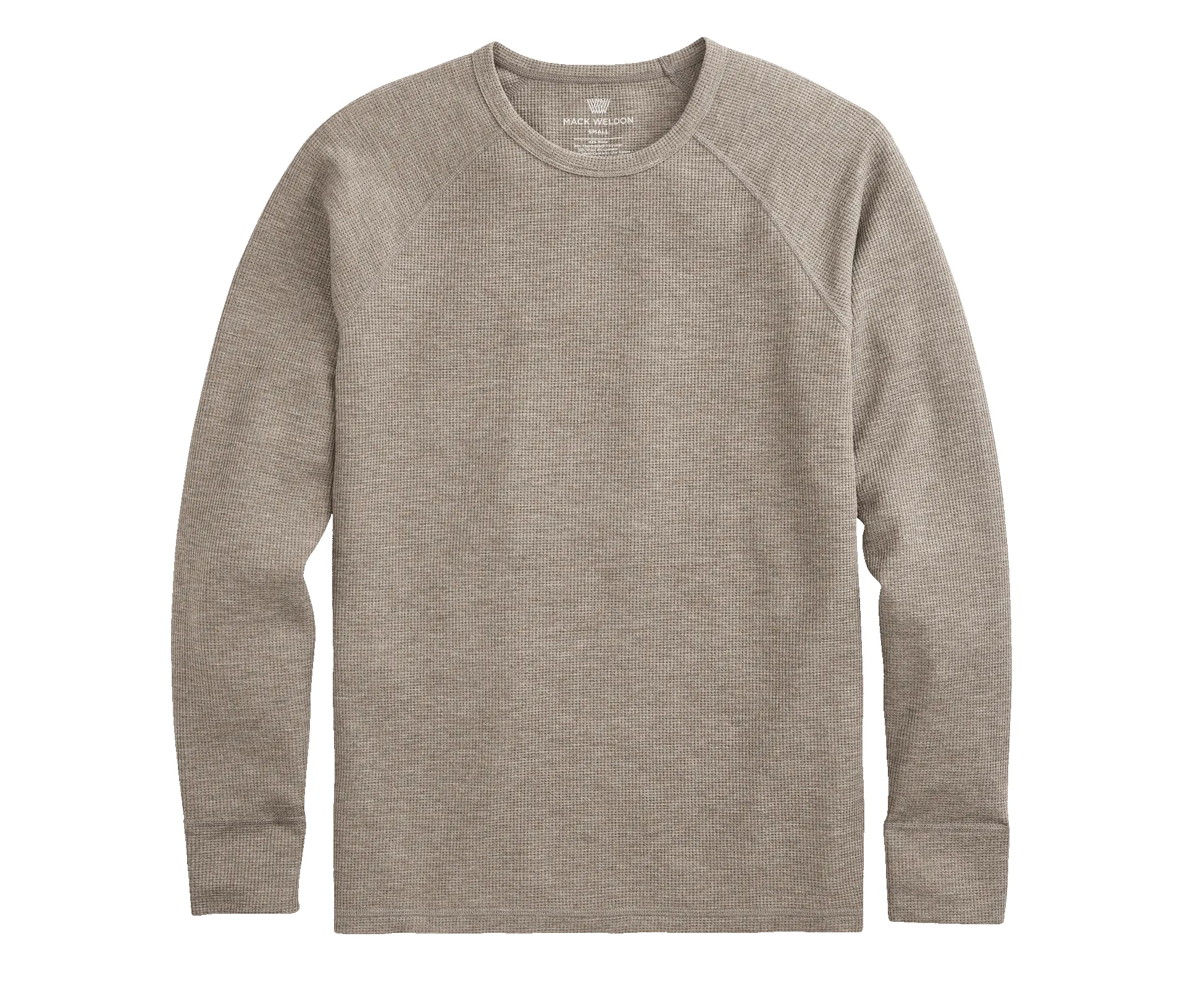 WARMKNIT Waffle Long Sleeve Crew Walnut Heather sold by Mack Weldon