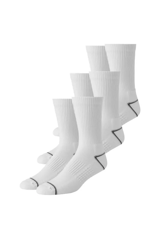 3-Pack AIRKNITˣ Crew Socks Bright White sold by Mack Weldon