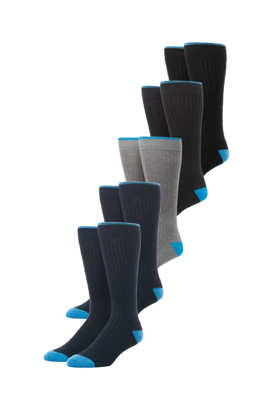 5-Pack Everyday Extended Crew Socks Mon-Fri sold by Mack Weldon