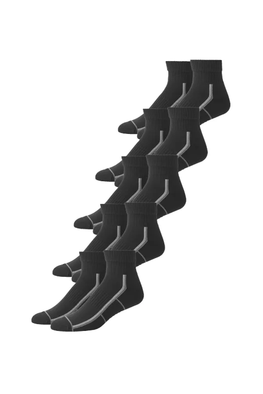 5-Pack AIRKNITˣ High Ankle Socks True Black sold by Mack Weldon