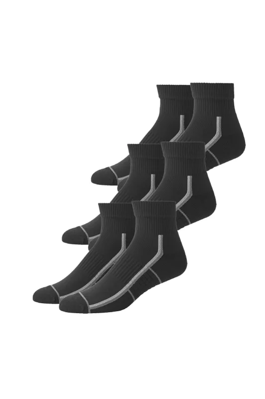 3-Pack AIRKNITˣ High Ankle Socks True Black sold by Mack Weldon