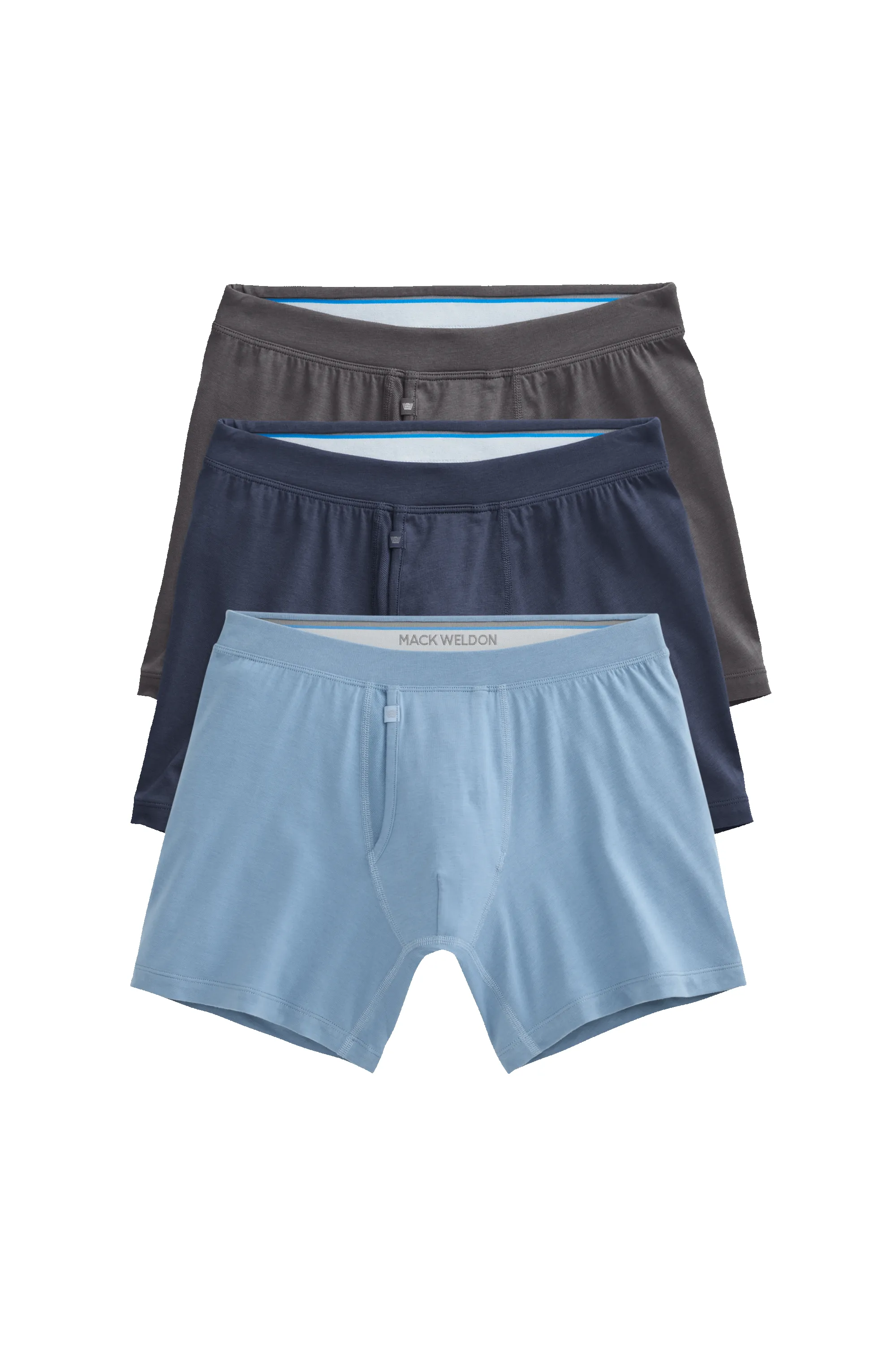 3-Pack SILVER Boxer Briefs Tried and True sold by Mack Weldon