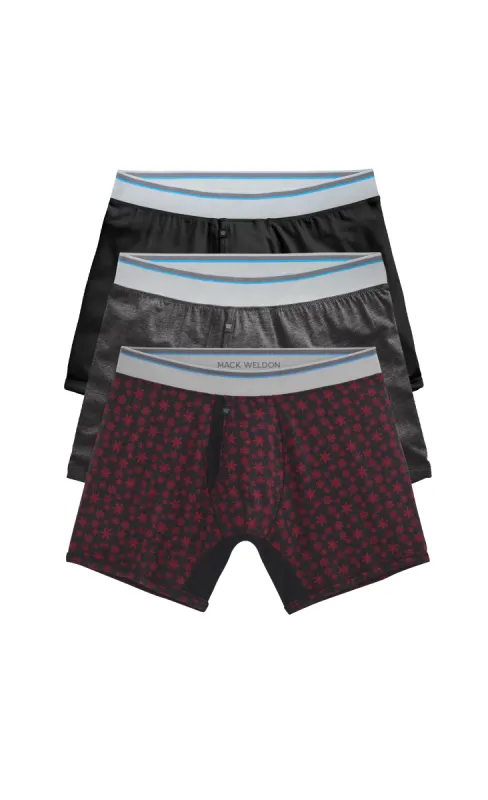 3-Pack 18-Hour Jersey Boxer Briefs Let It Snow sold by Mack Weldon