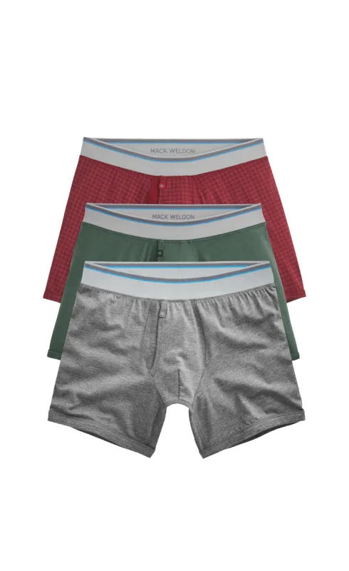 3-Pack 18-Hour Jersey Boxer Briefs Deck the Halls sold by Mack Weldon