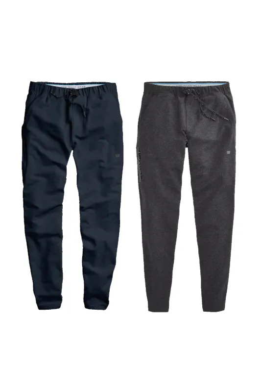 2-Pack ACE Sweatpants - Tall Total Eclipse / Charcoal Heather sold by Mack Weldon