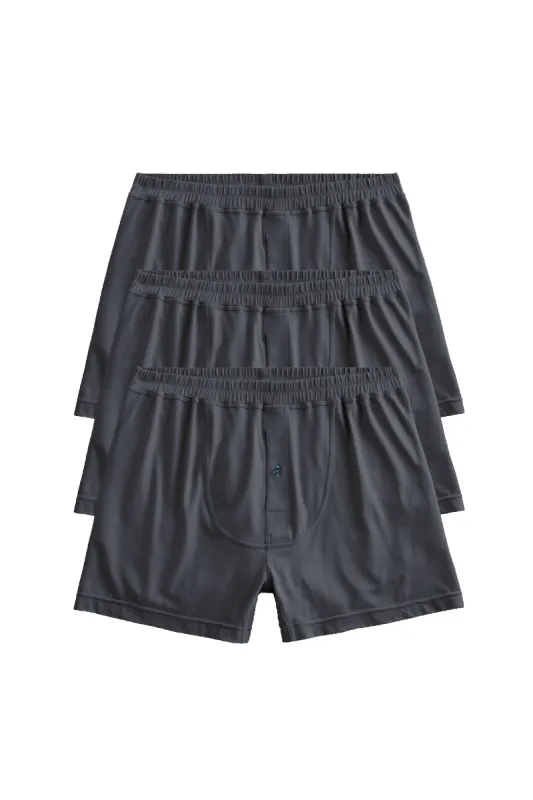 3-Pack 18-Hour Jersey Knit Boxers Total Eclipse Blue sold by Mack Weldon