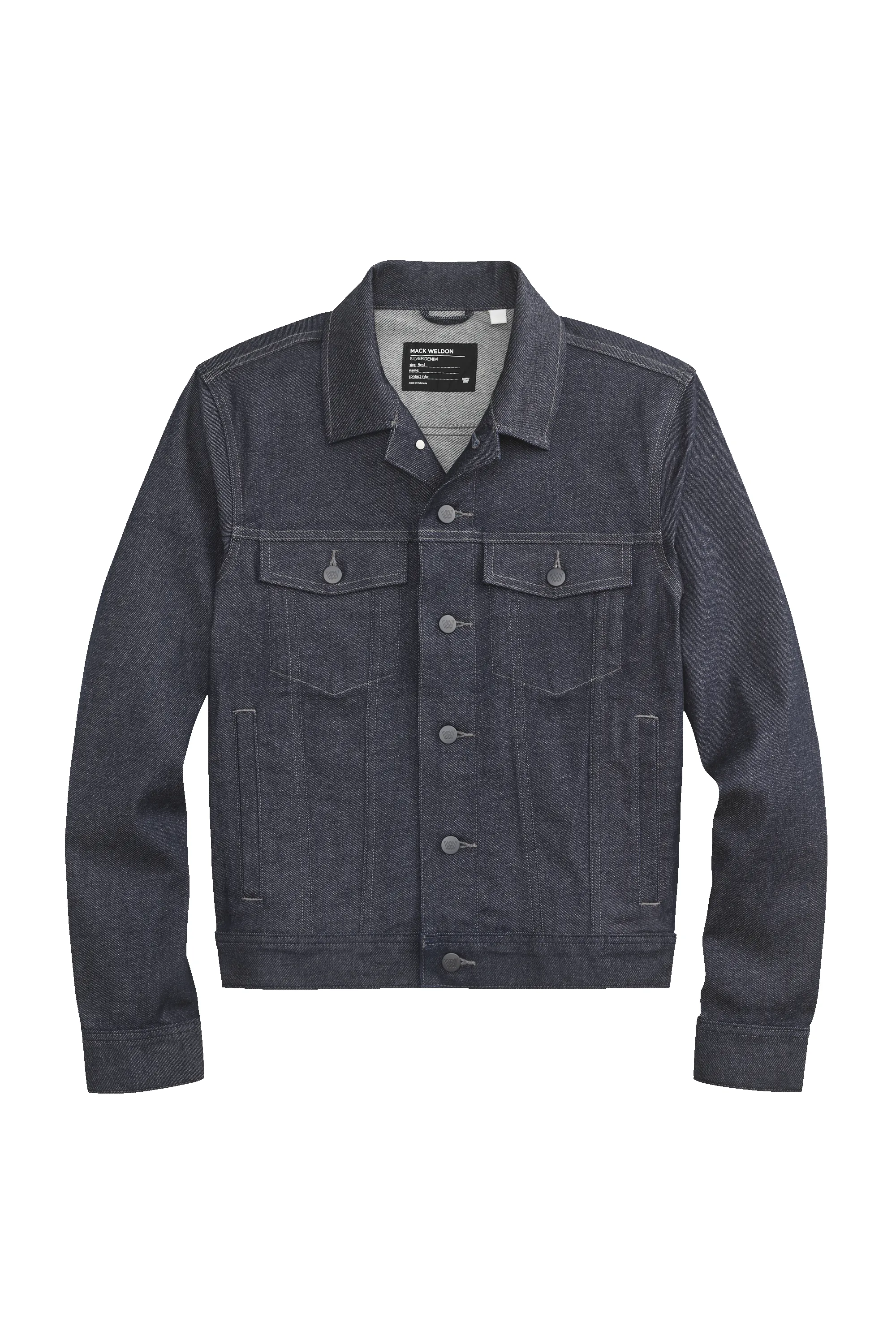 SILVER Denim Jacket Dark Indigo sold by Mack Weldon