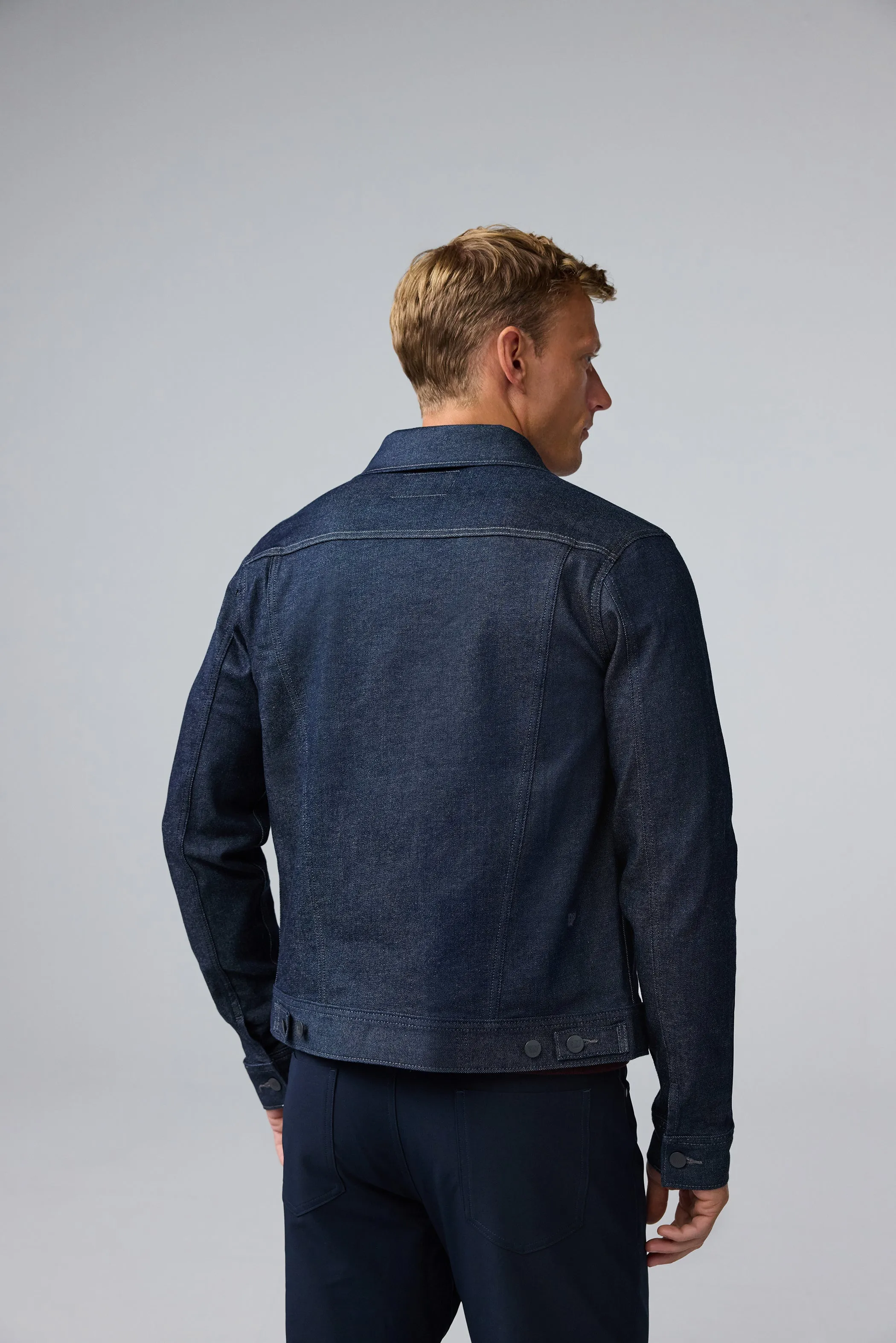 SILVER Denim Jacket Dark Indigo sold by Mack Weldon product image thumbnail 5