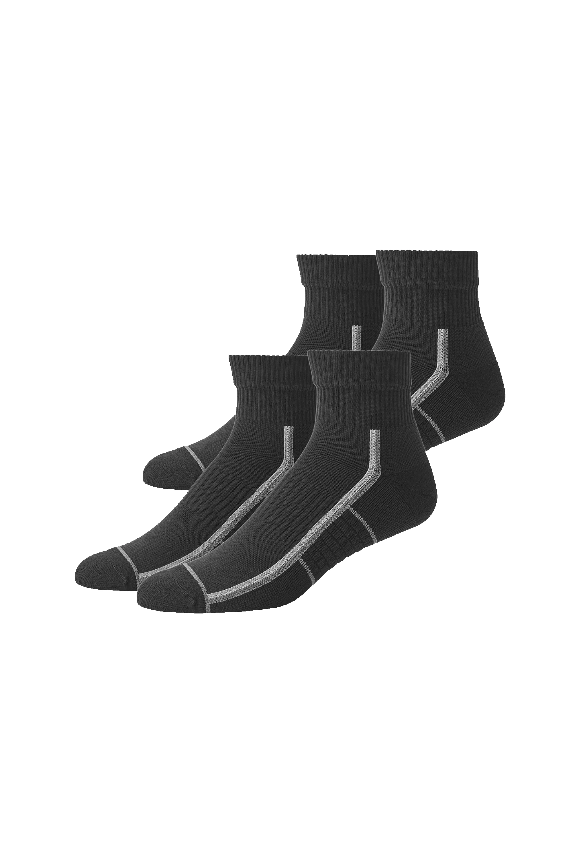 2-Pack AIRKNITˣ High Ankle Socks True Black Outline sold by Mack Weldon