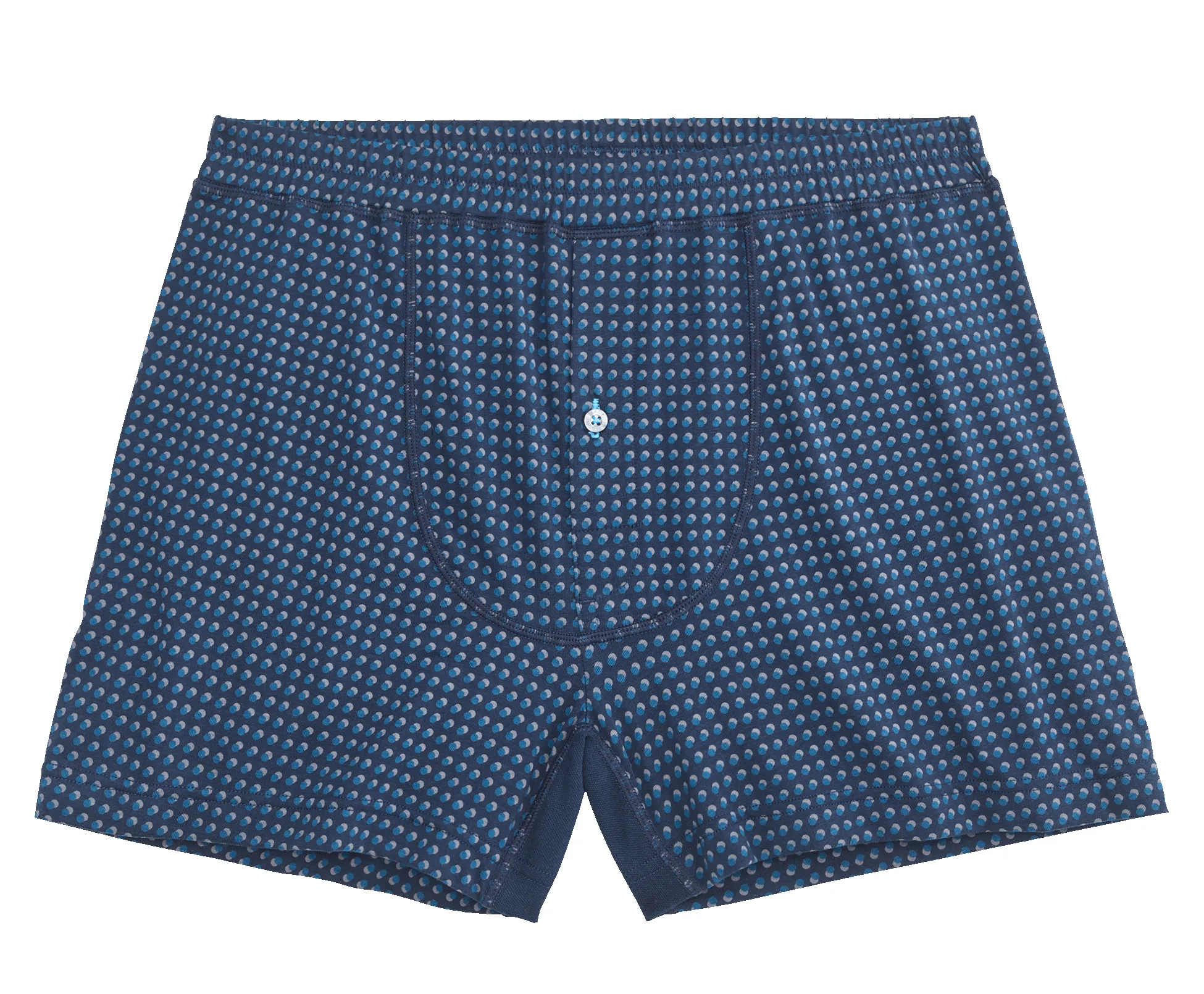 18-Hour Jersey Knit Boxer True Navy Shadow Dot sold by Mack Weldon