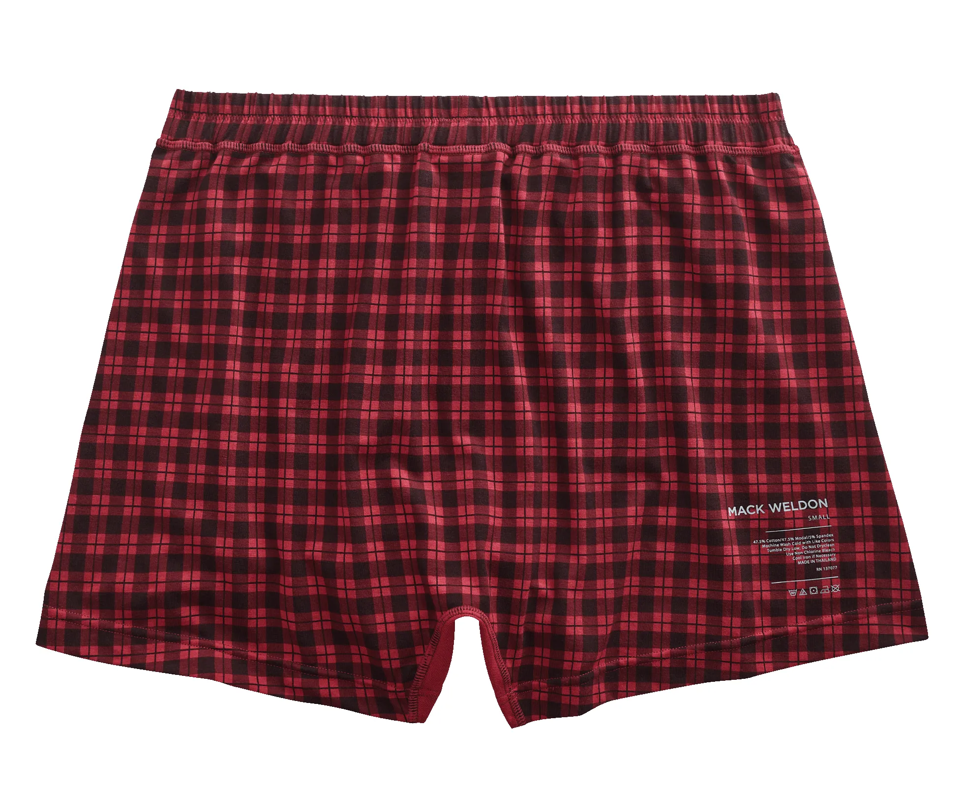 18-Hour Jersey Knit Boxer Crimson Fireside Plaid sold by Mack Weldon product image thumbnail 2