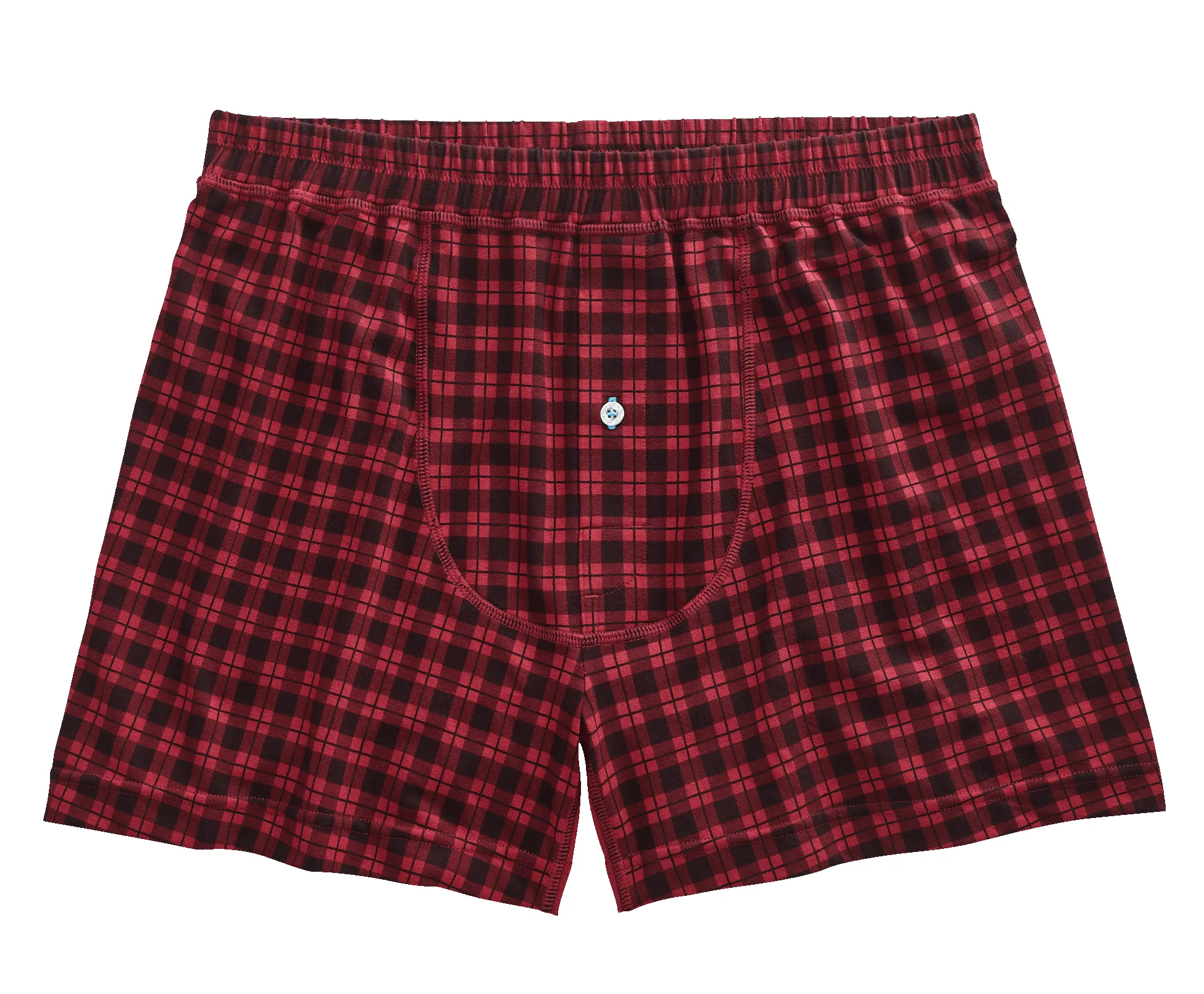 18-Hour Jersey Knit Boxer Crimson Fireside Plaid sold by Mack Weldon