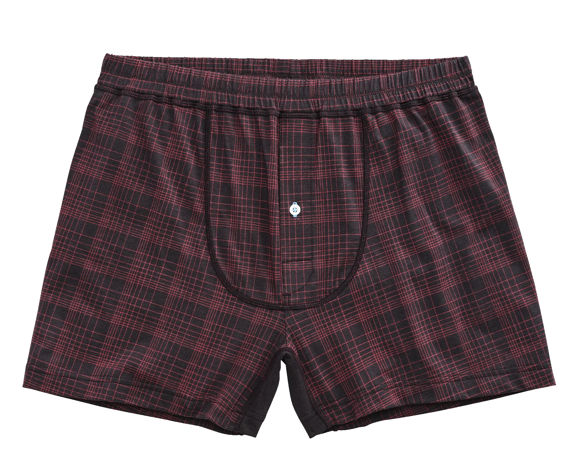 18-Hour Jersey Knit Boxer Crimson Doppler Plaid sold by Mack Weldon