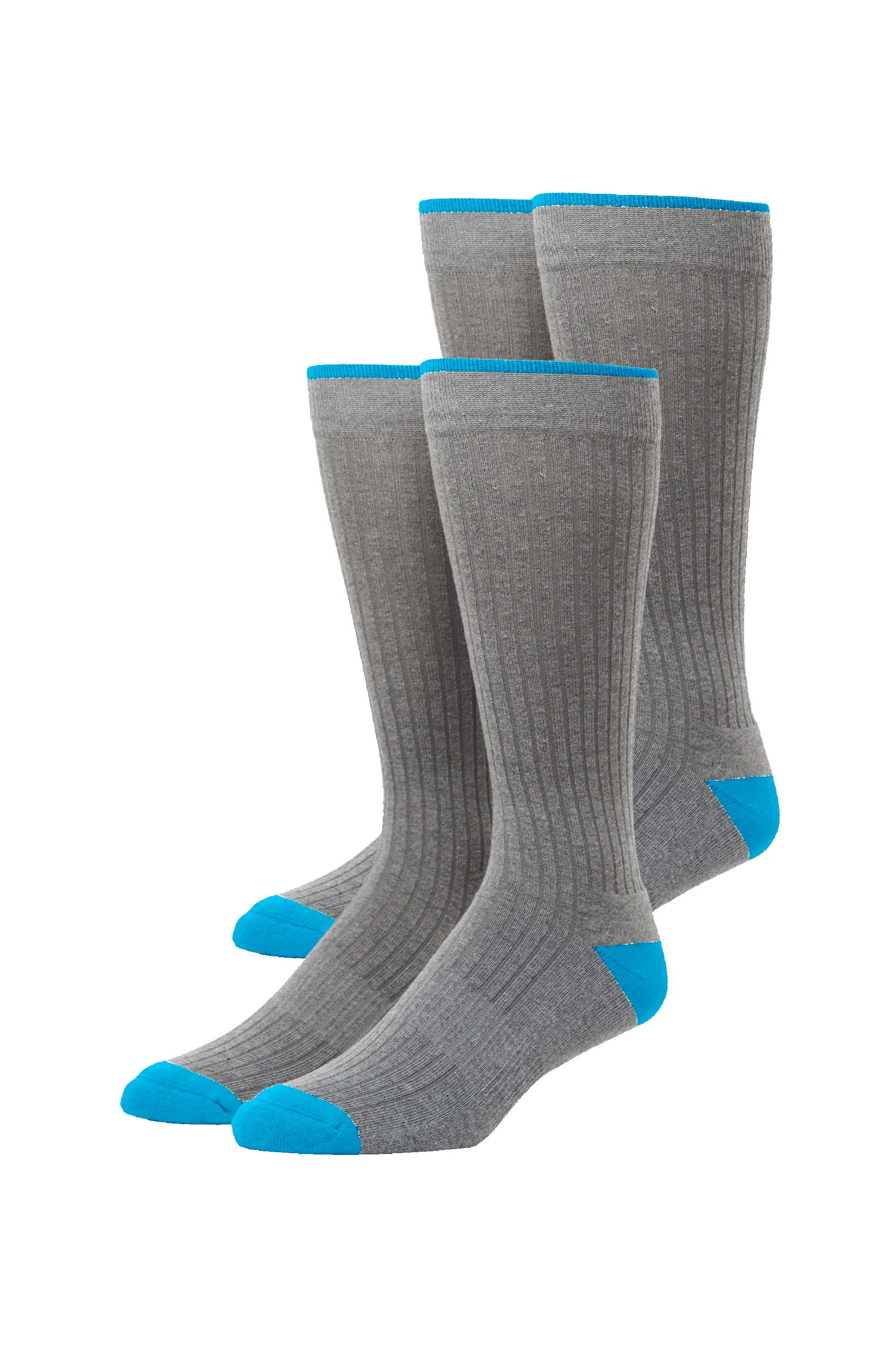 2-Pack Everyday Extended Crew Socks Grey Heather sold by Mack Weldon