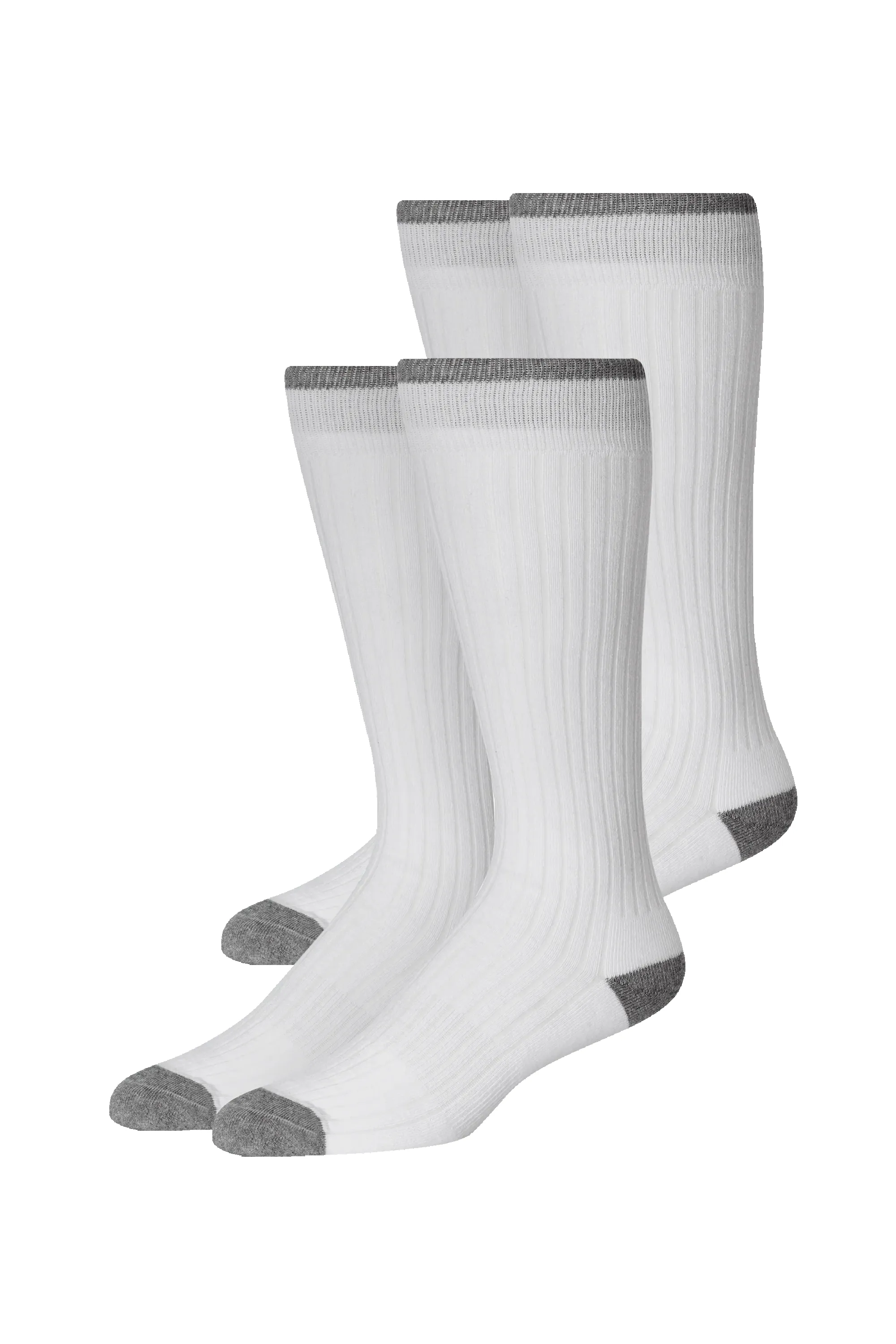 2-Pack Everyday Extended Crew Socks Bright White sold by Mack Weldon