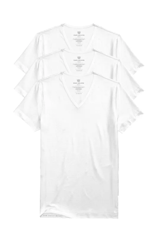 3-Pack AIRKNITˣ V-Neck Undershirt Bright White sold by Mack Weldon