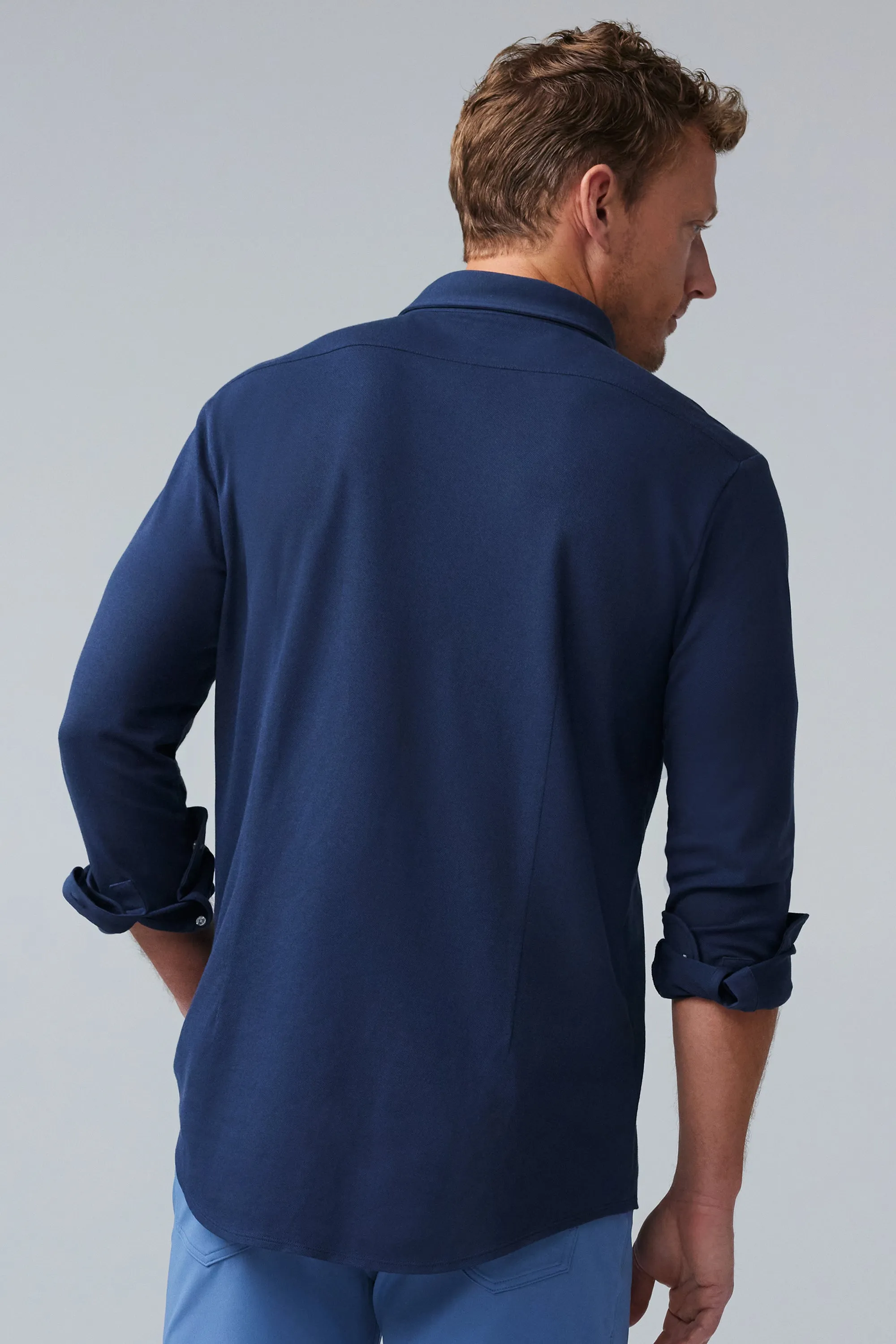 SILVER Pique Button Up True Black sold by Mack Weldon product image thumbnail 5