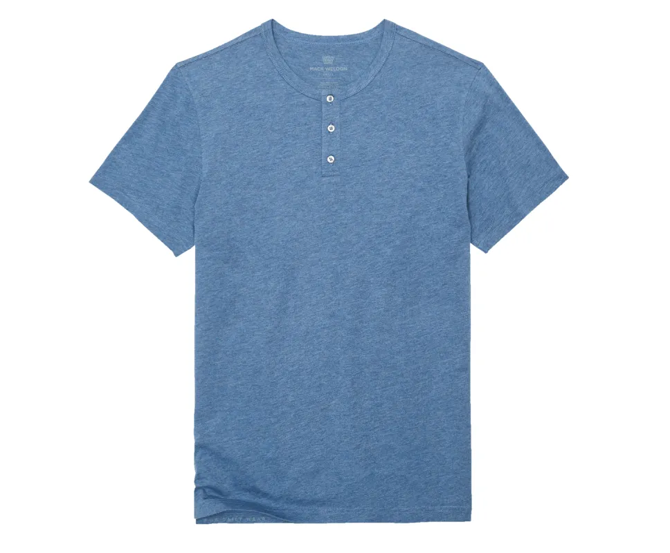 Pima Short Sleeve Henley made by Mack Weldon