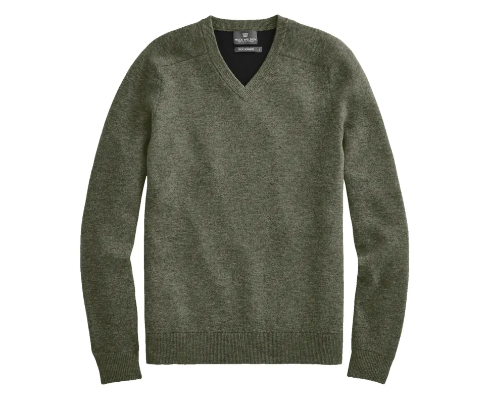 Tech Cashmere V-Neck Sweater made by Mack Weldon