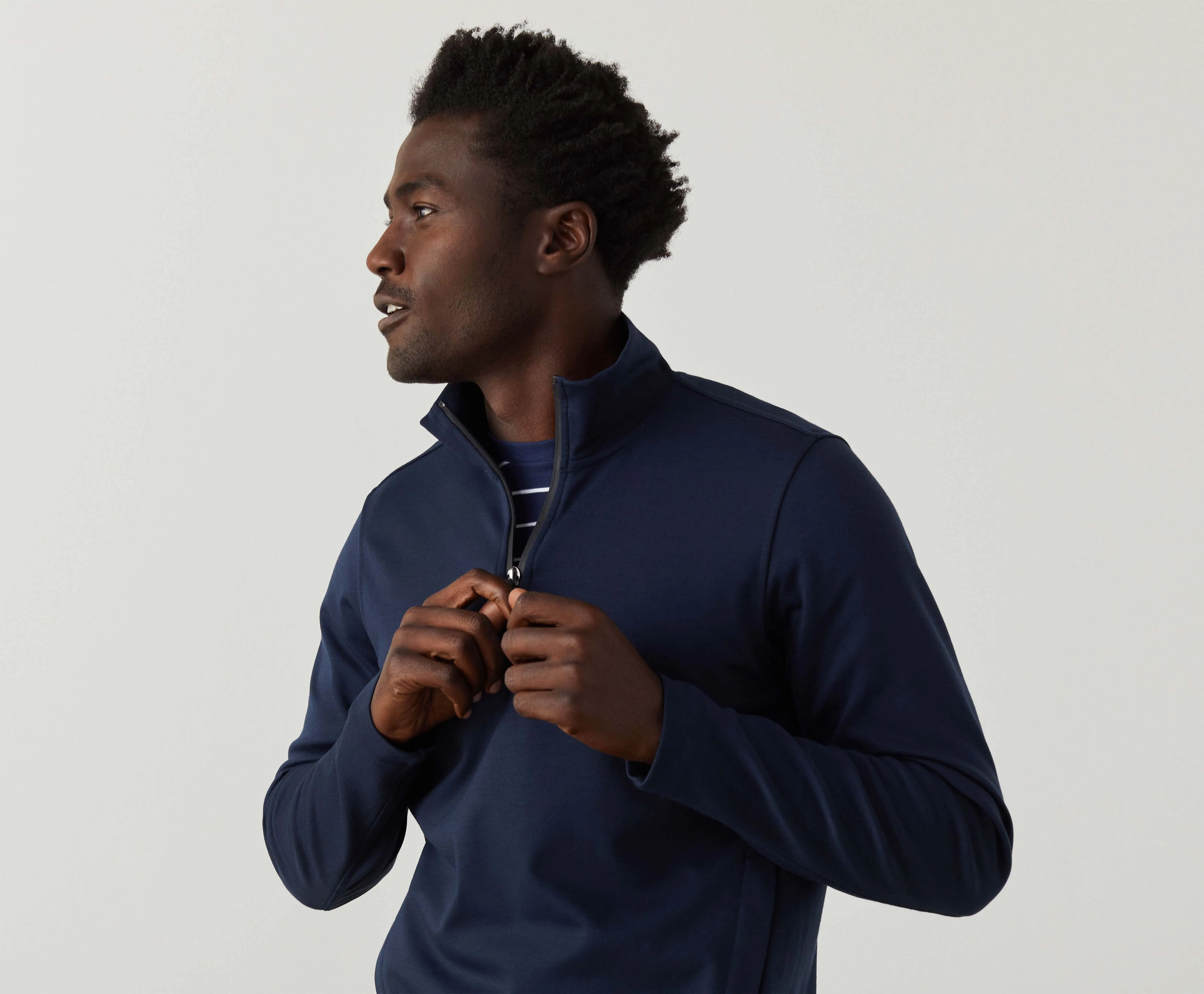 Atlas Half-Zip Total Eclipse Blue sold by Mack Weldon product image thumbnail 5