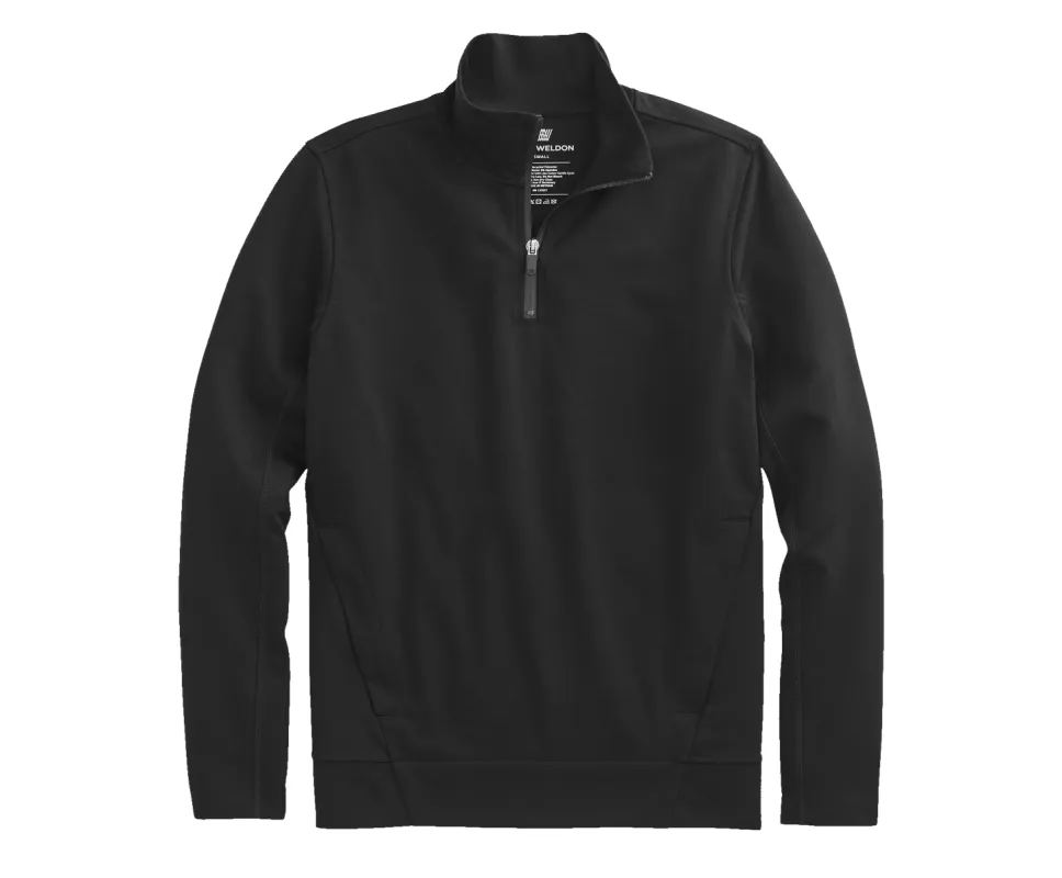 Atlas Half-Zip True Black sold by Mack Weldon