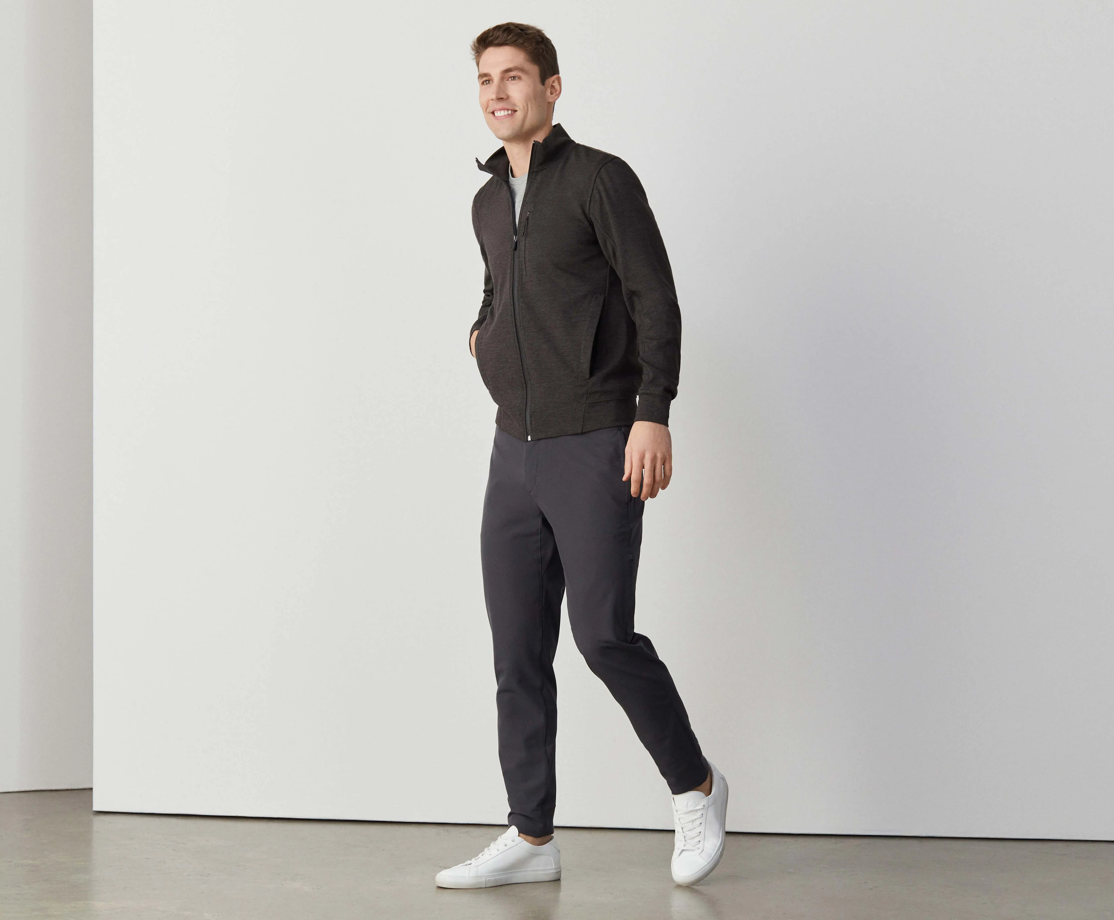 Atlas Full-Zip Jacket Charcoal Heather sold by Mack Weldon product image thumbnail 4