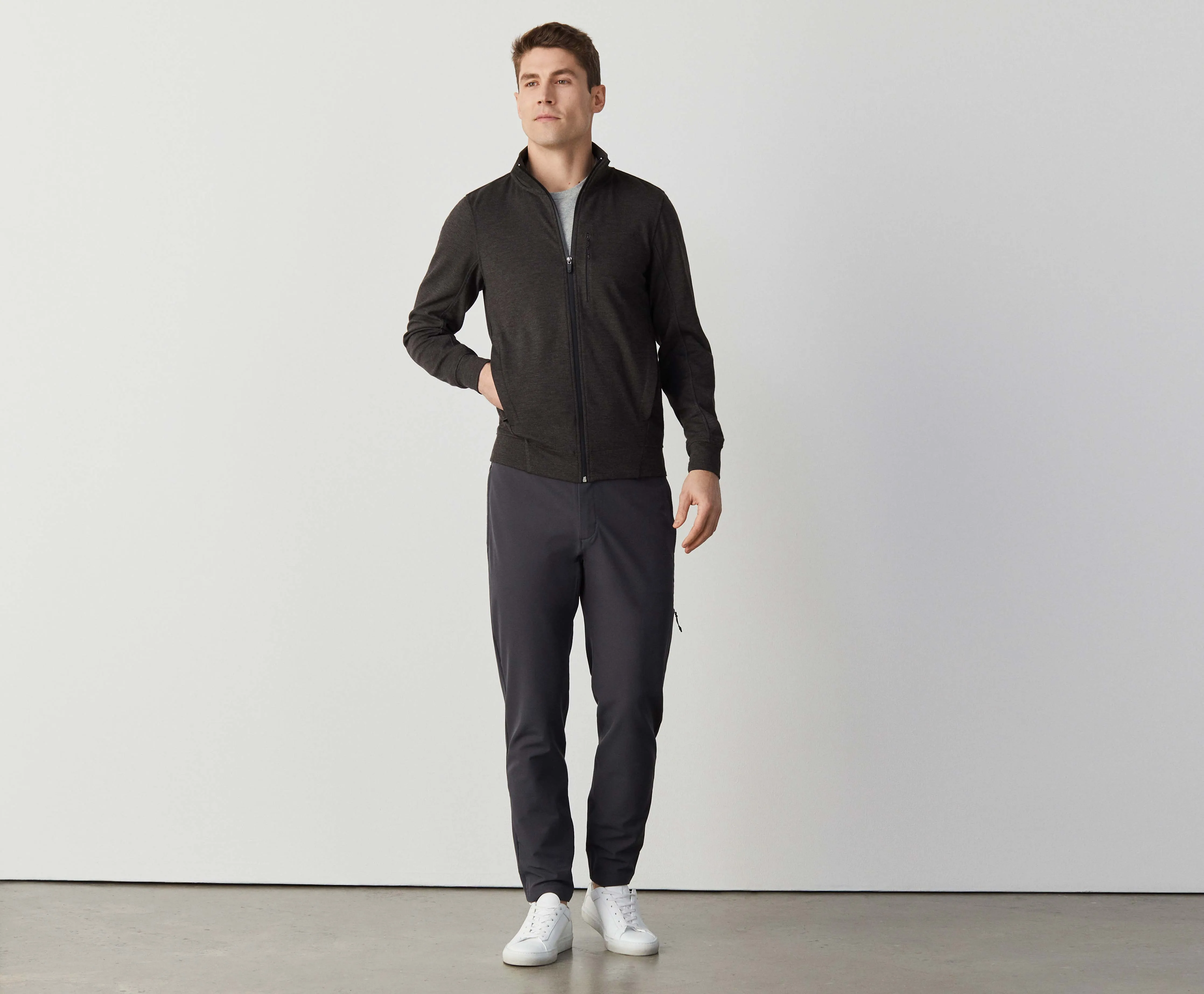 Atlas Full-Zip Jacket True Black sold by Mack Weldon product image thumbnail 3