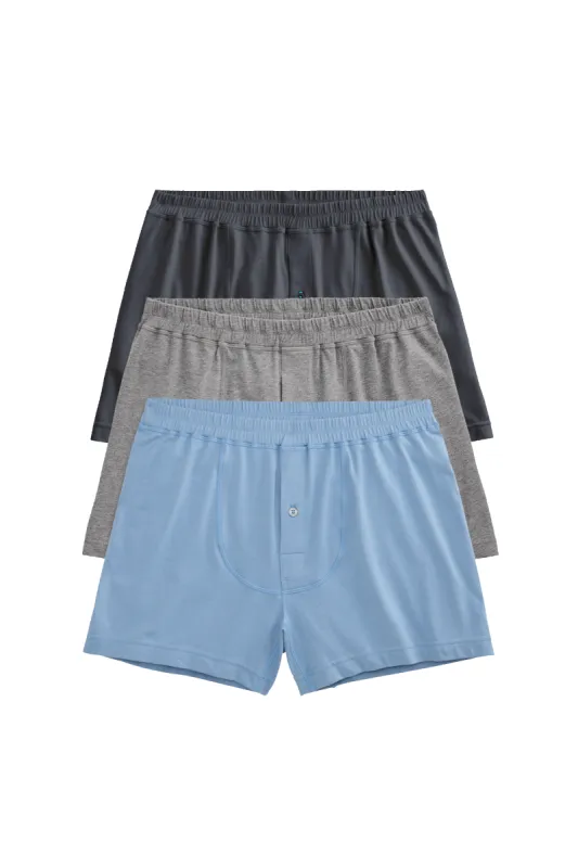 3-Pack 18-Hour Jersey Knit Boxers Rainy Sunday sold by Mack Weldon
