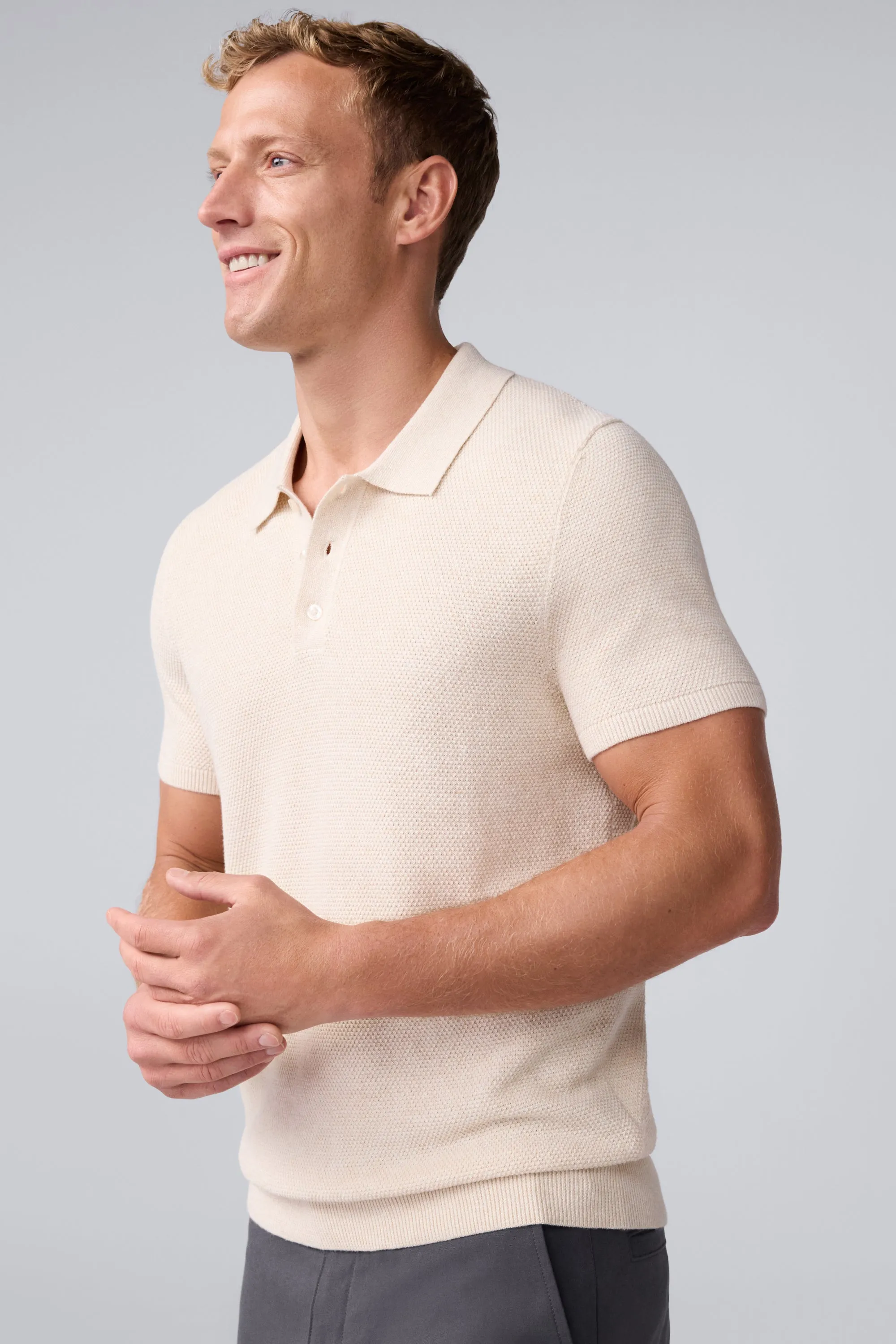 Tech Linen Sweater Polo sold by Mack Weldon product image thumbnail 4