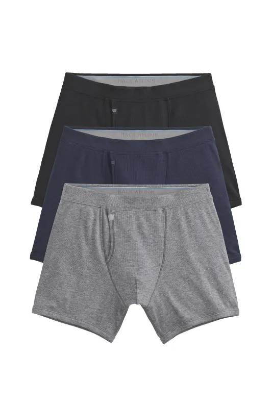 3-Pack 18-Hour Rib Boxer Brief Fade to Black sold by Mack Weldon