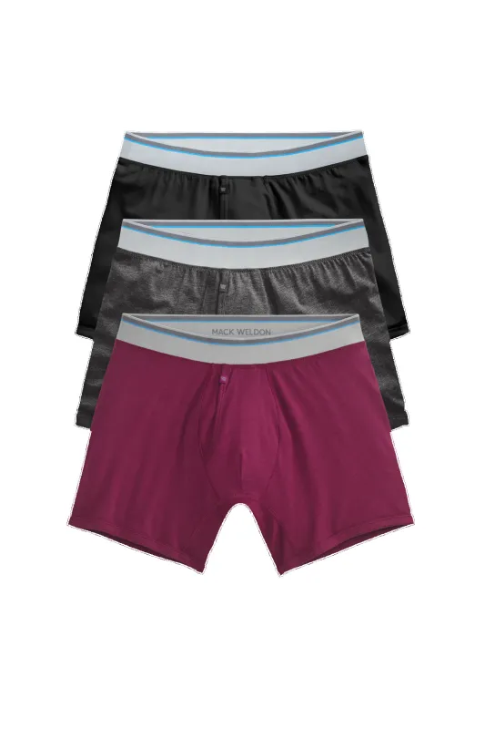 3-Pack 18-Hour Jersey Boxer Brief Wine Bar sold by Mack Weldon